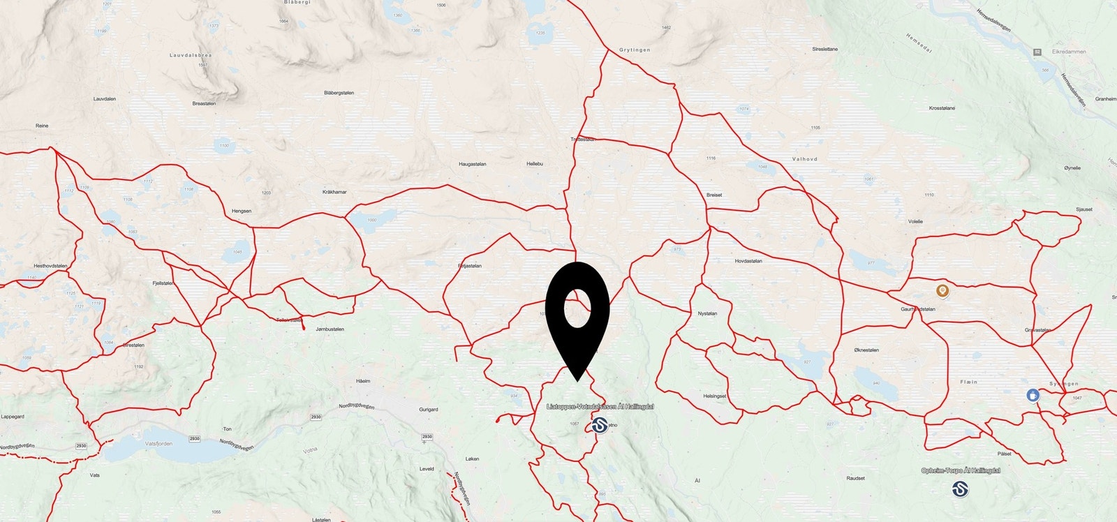 Løypekart over området Galleribilde