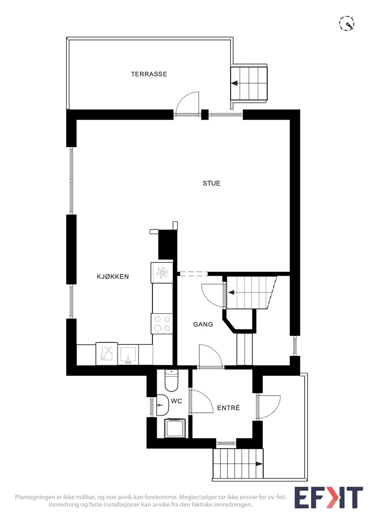 Plantegning 1. etasje Galleribilde