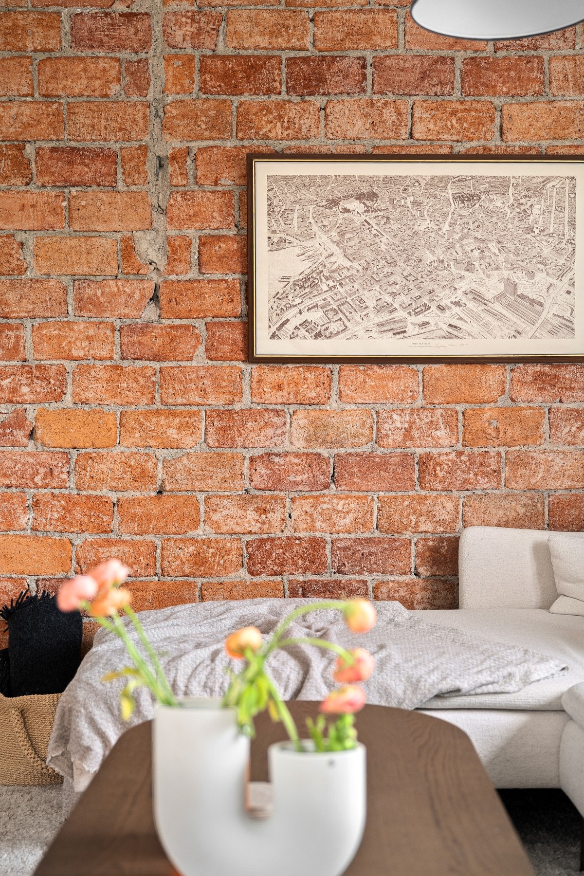 Originale teglsteinsvegger. Galleribilde