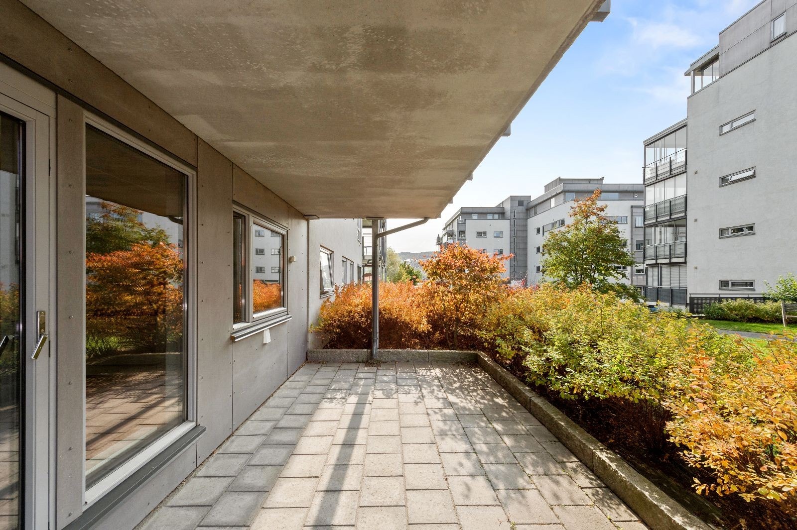 Uteplassen er glasset inn siden dette bildet ble tatt Galleribilde