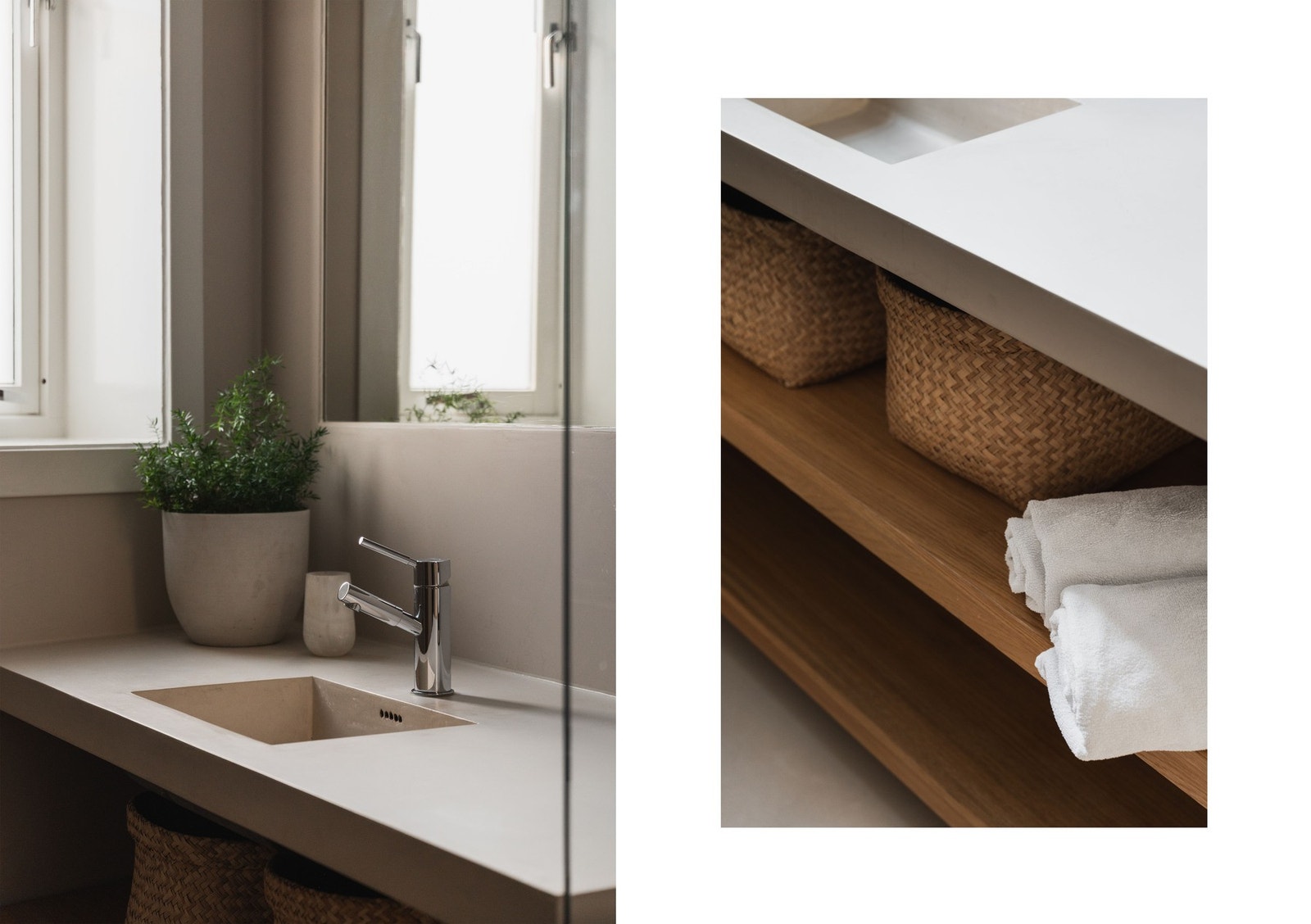 Lyse og tidløse materialvalg. Galleribilde