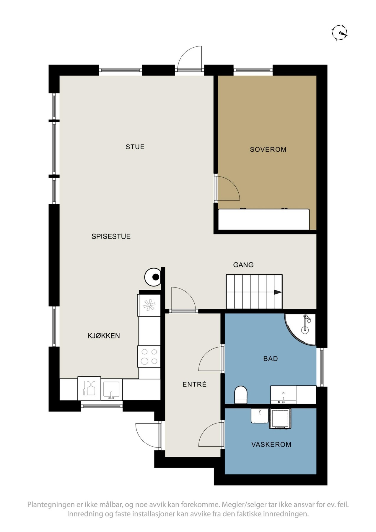 Plantegninger første etasje. Galleribilde