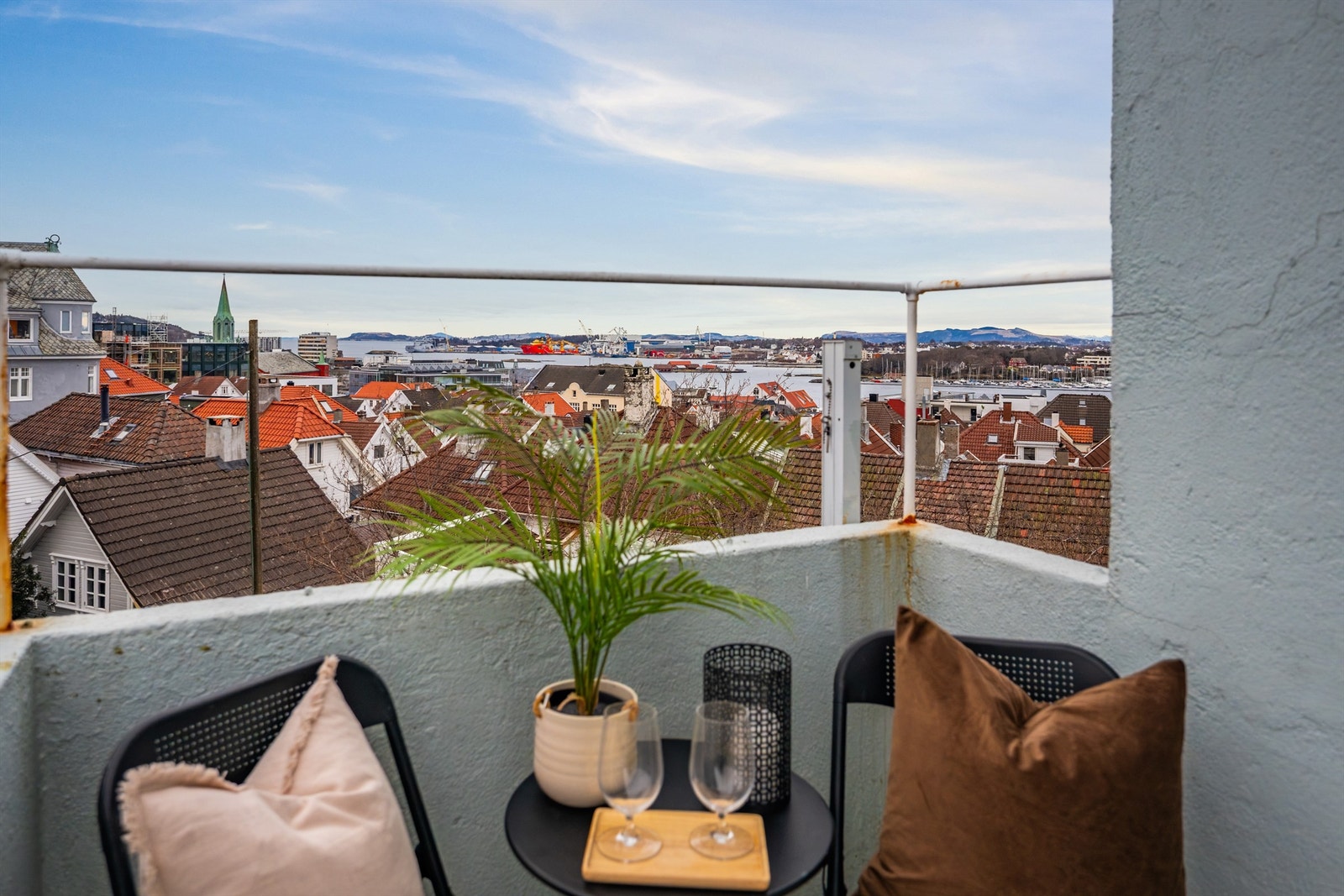 Utsikt fra balkong. Galleribilde