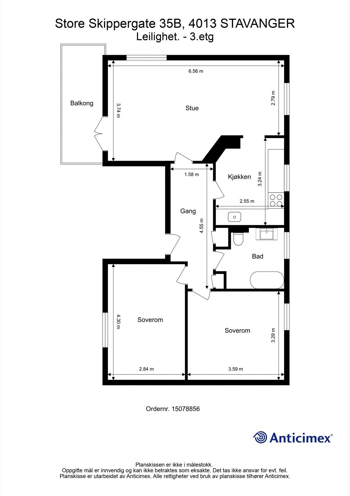 Plantegning 3.etg. Galleribilde