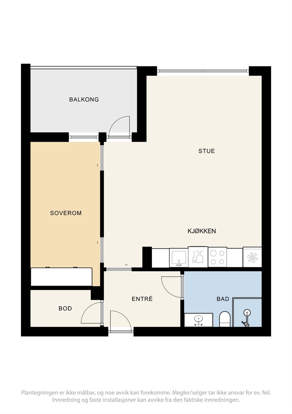 Plantegning - høy første etasje Galleribilde