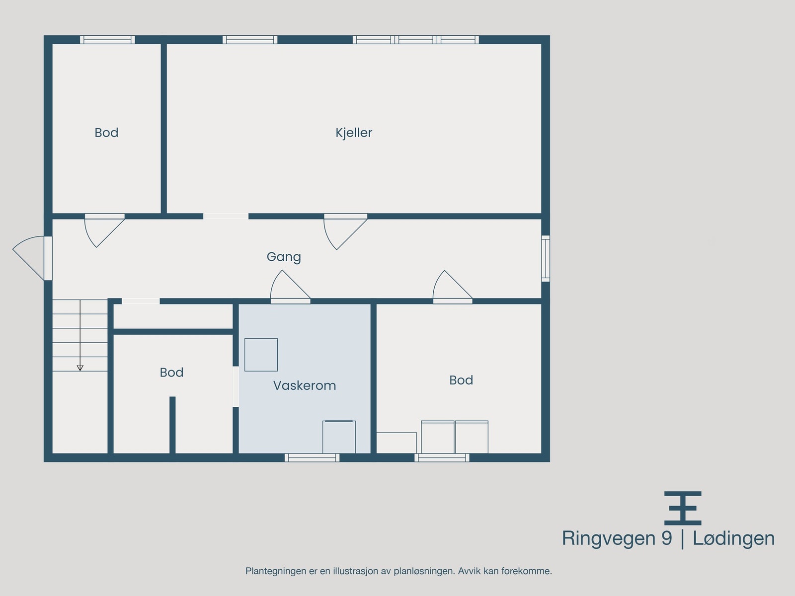 Plantegning kjeller Galleribilde