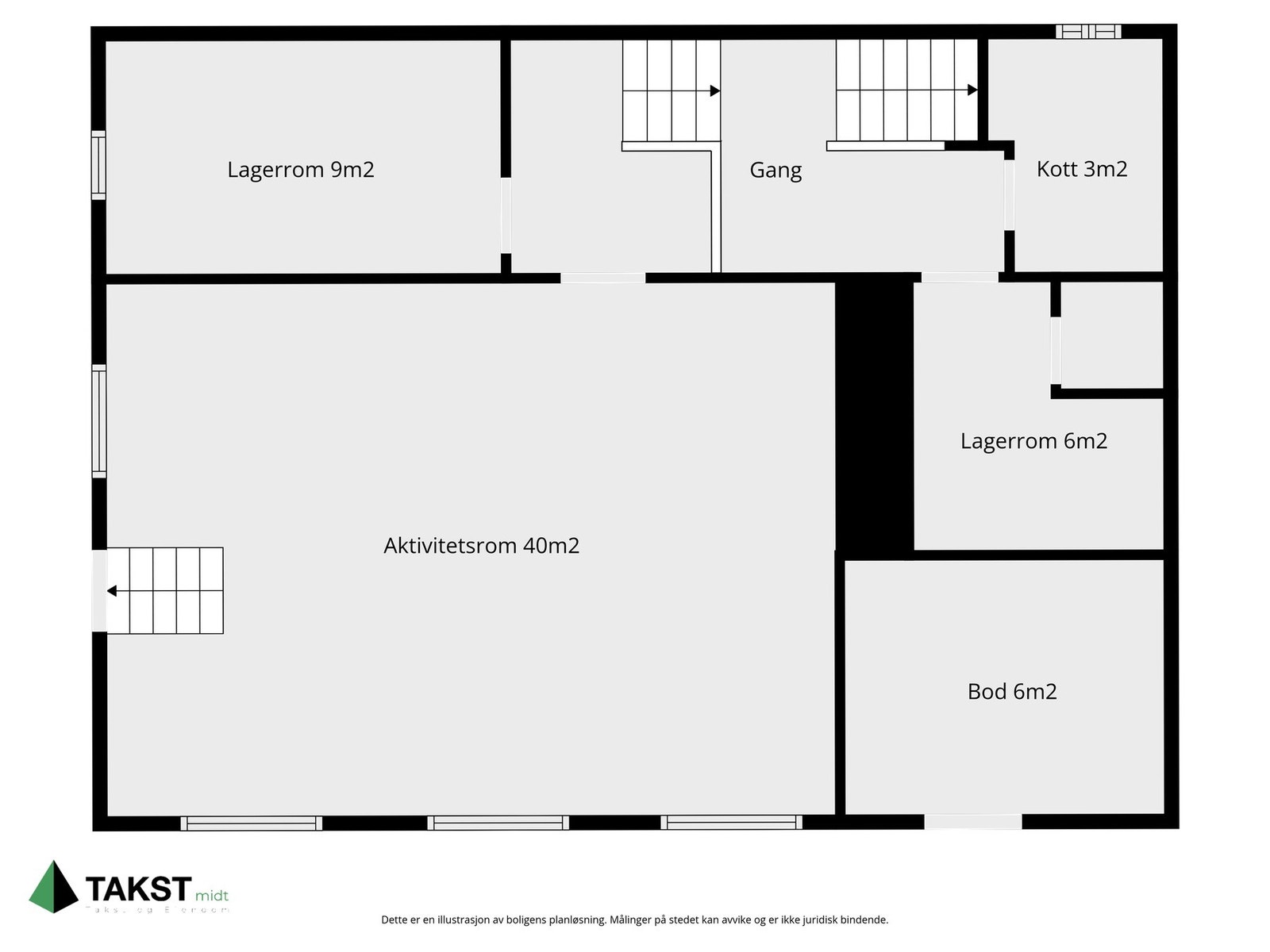 Planskisse kjeller Galleribilde