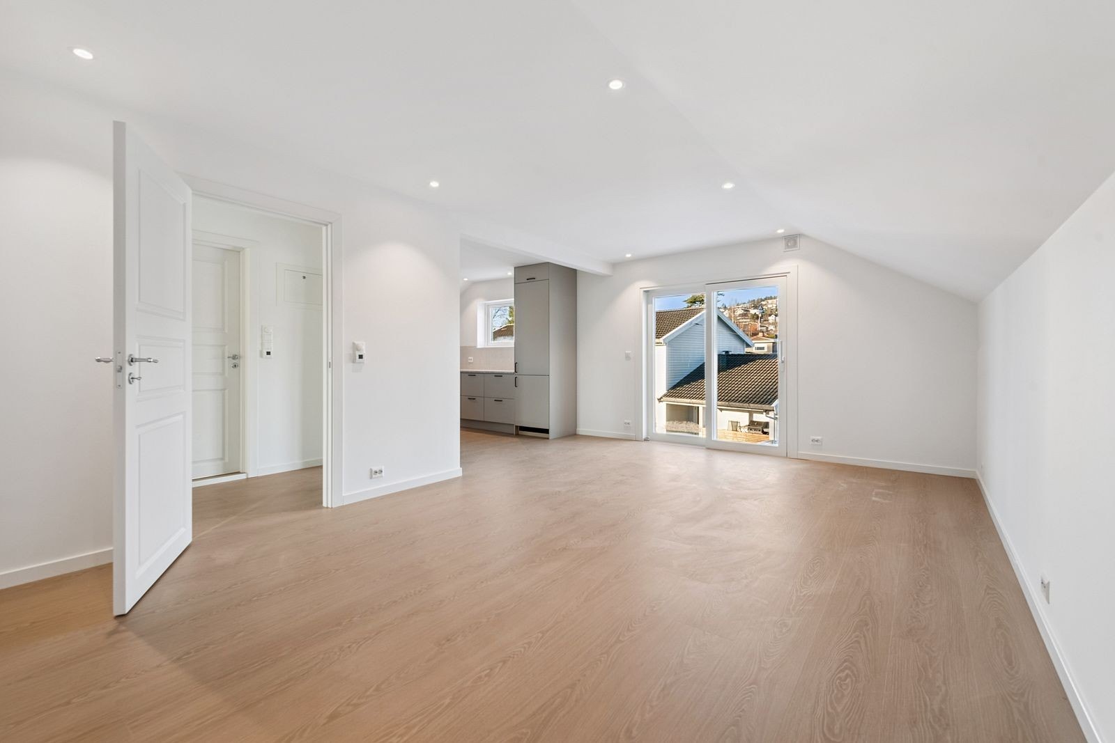 Fra stuen vil man ha utgang til en balkong. Galleribilde