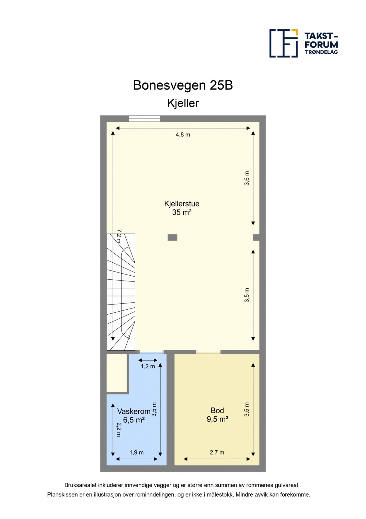 Planskisse, kjeller. Galleribilde