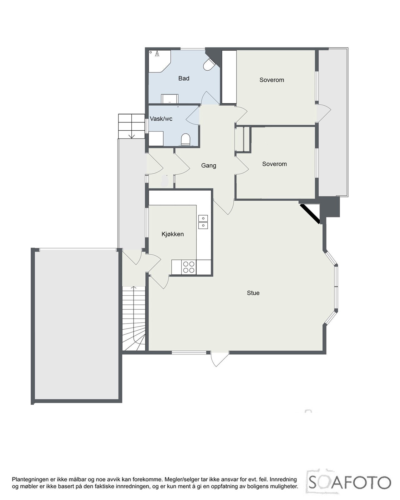 Planløsning 1. etasje. Galleribilde