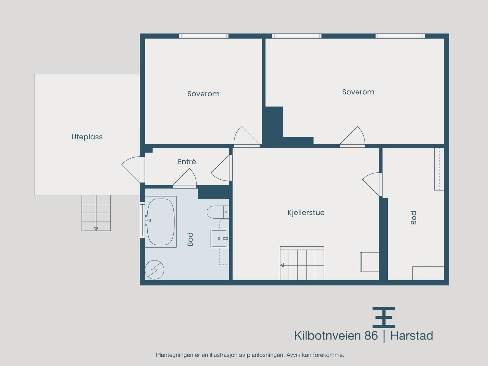 Plantegning kjelleretasje Galleribilde