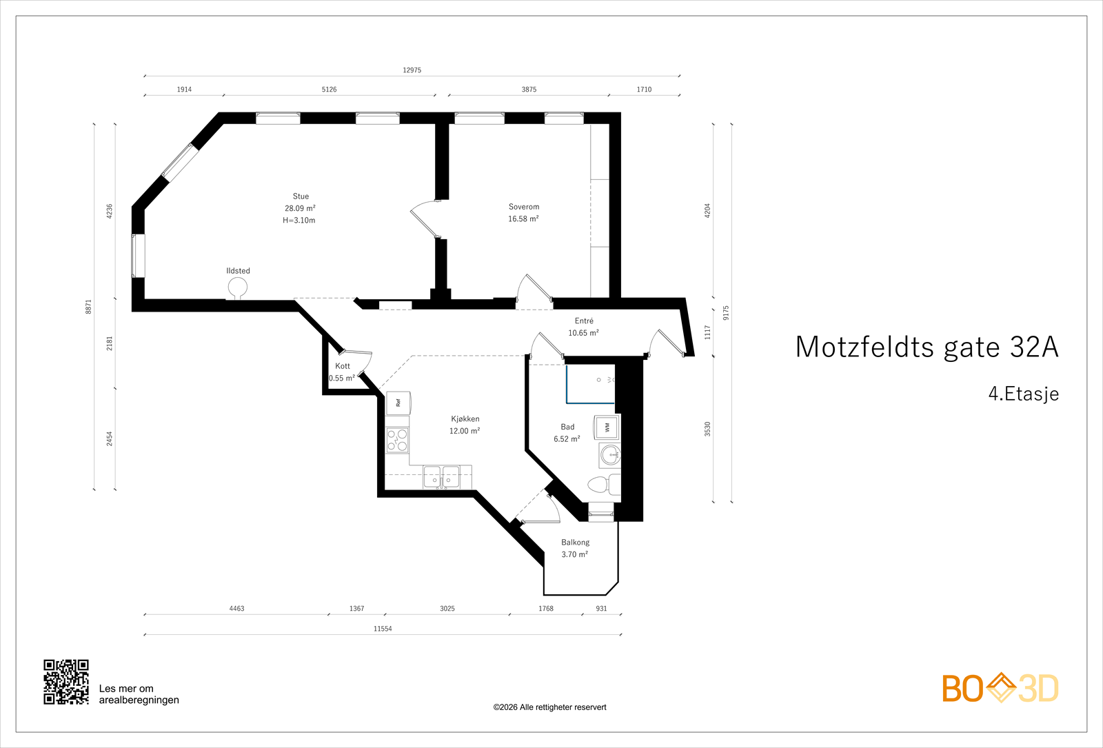 Takstmanns plantegning Galleribilde
