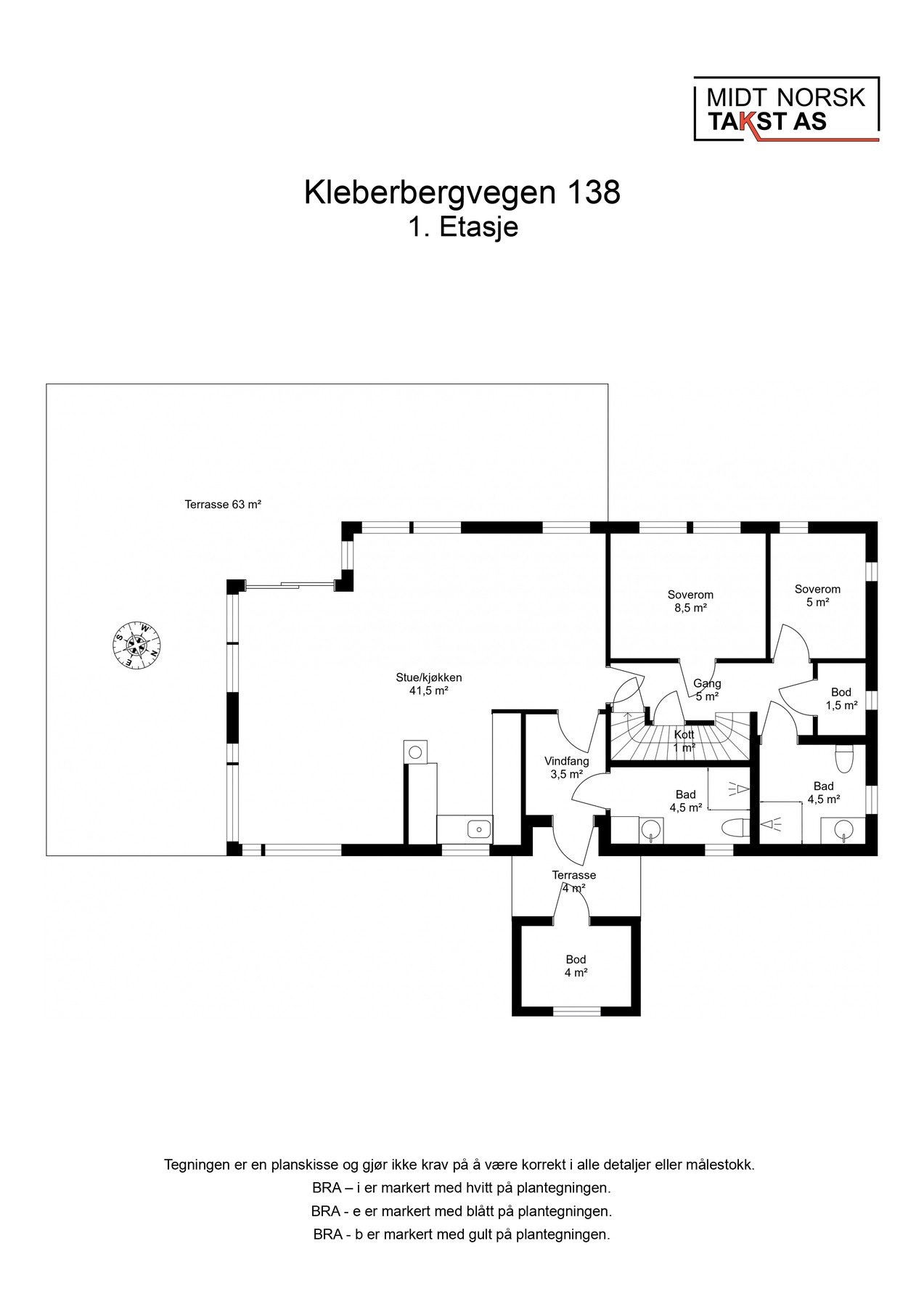 Planskisse 1 etasje. Galleribilde