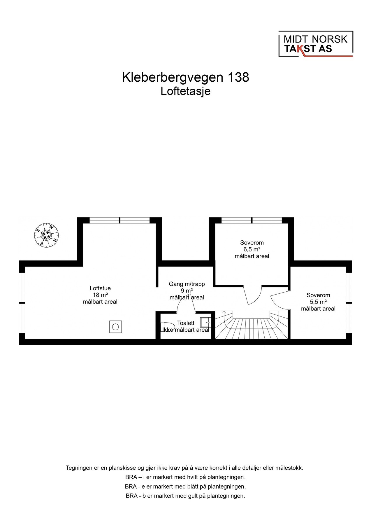 Planskisse loft. Galleribilde