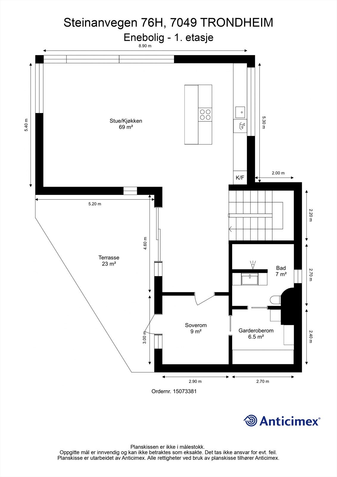Plantegning 1. etasje. Galleribilde