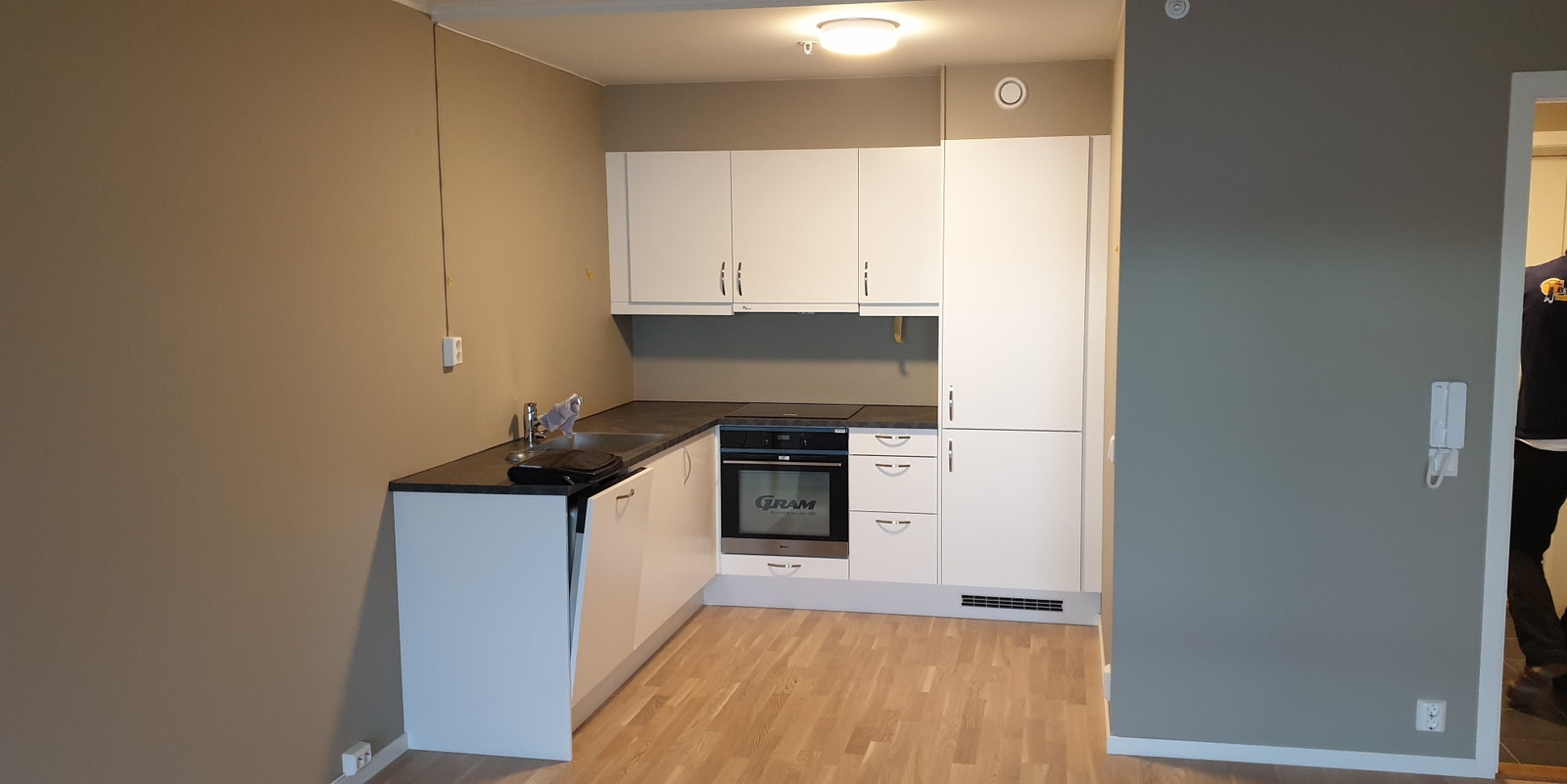 Kjøkken med integrerte hvitevarer. Galleribilde