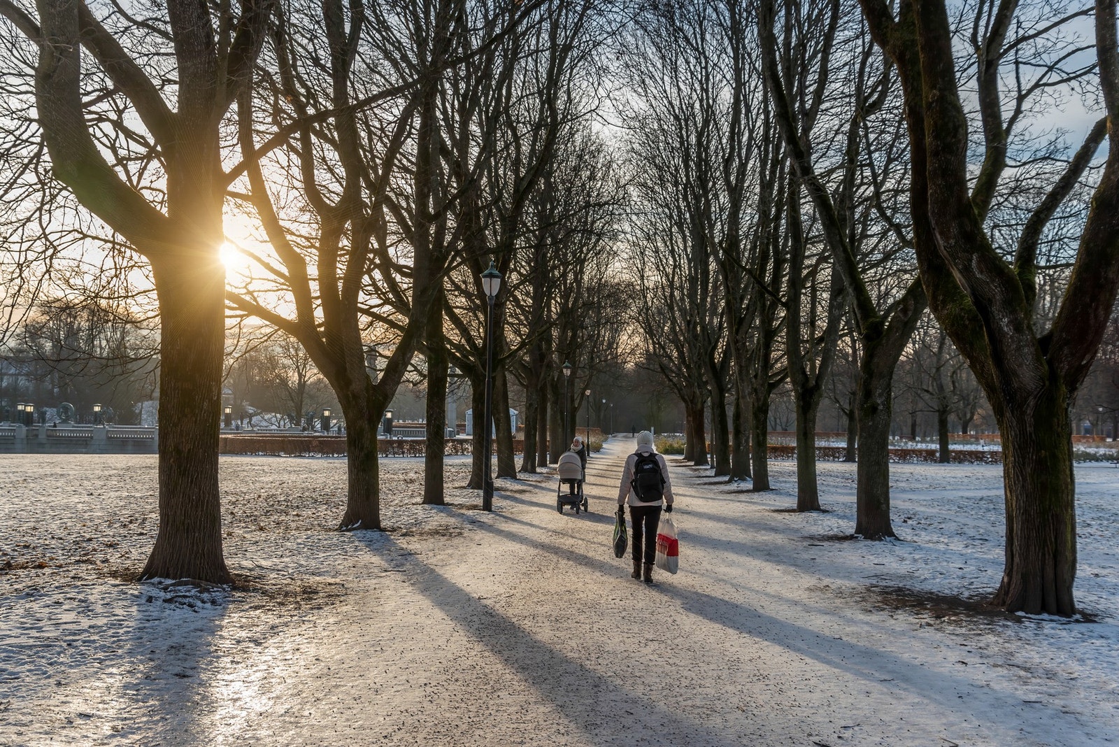 Fine muligheter for løpe-/joggeturer i parken sommer, så vel som vinter Galleribilde