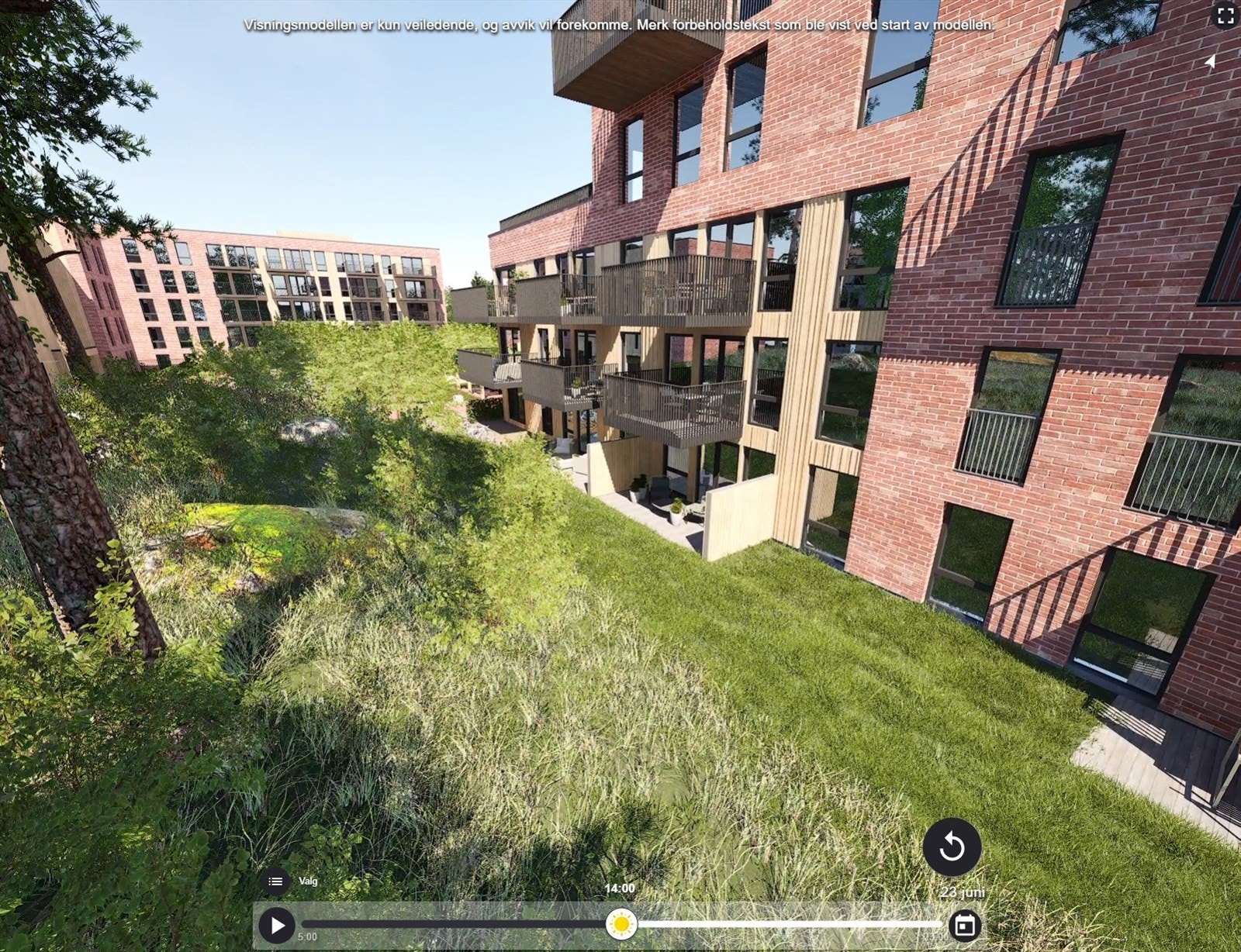 Ca. 12,5 kvm vestvendt terrasse og ca. 6 kvm. hage. Galleribilde