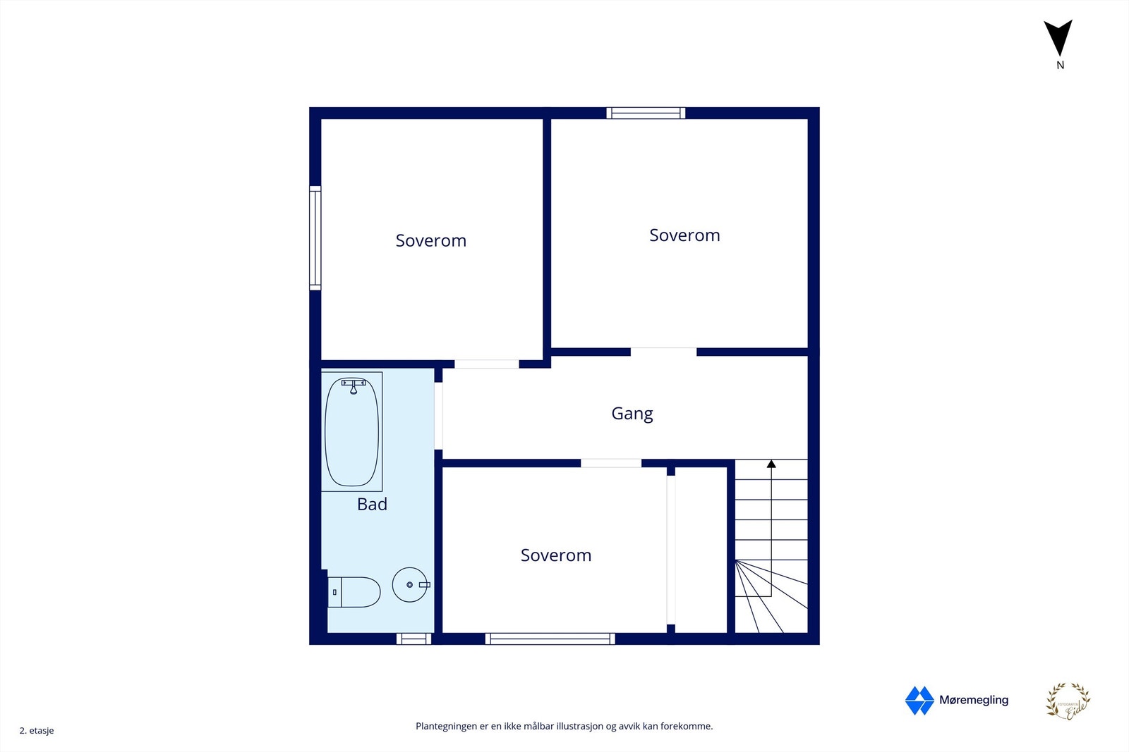 Plantegning loft Galleribilde