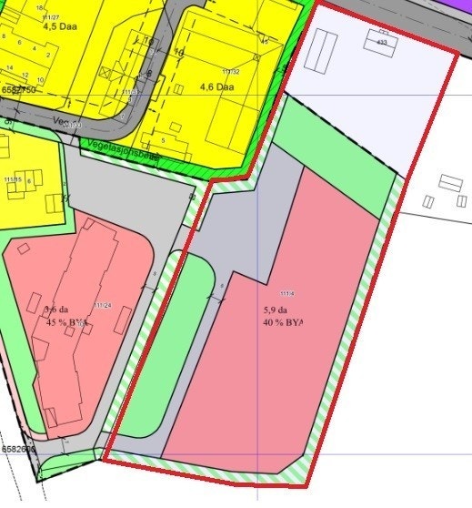 Utsnitt reg. kart med grensemerker Galleribilde