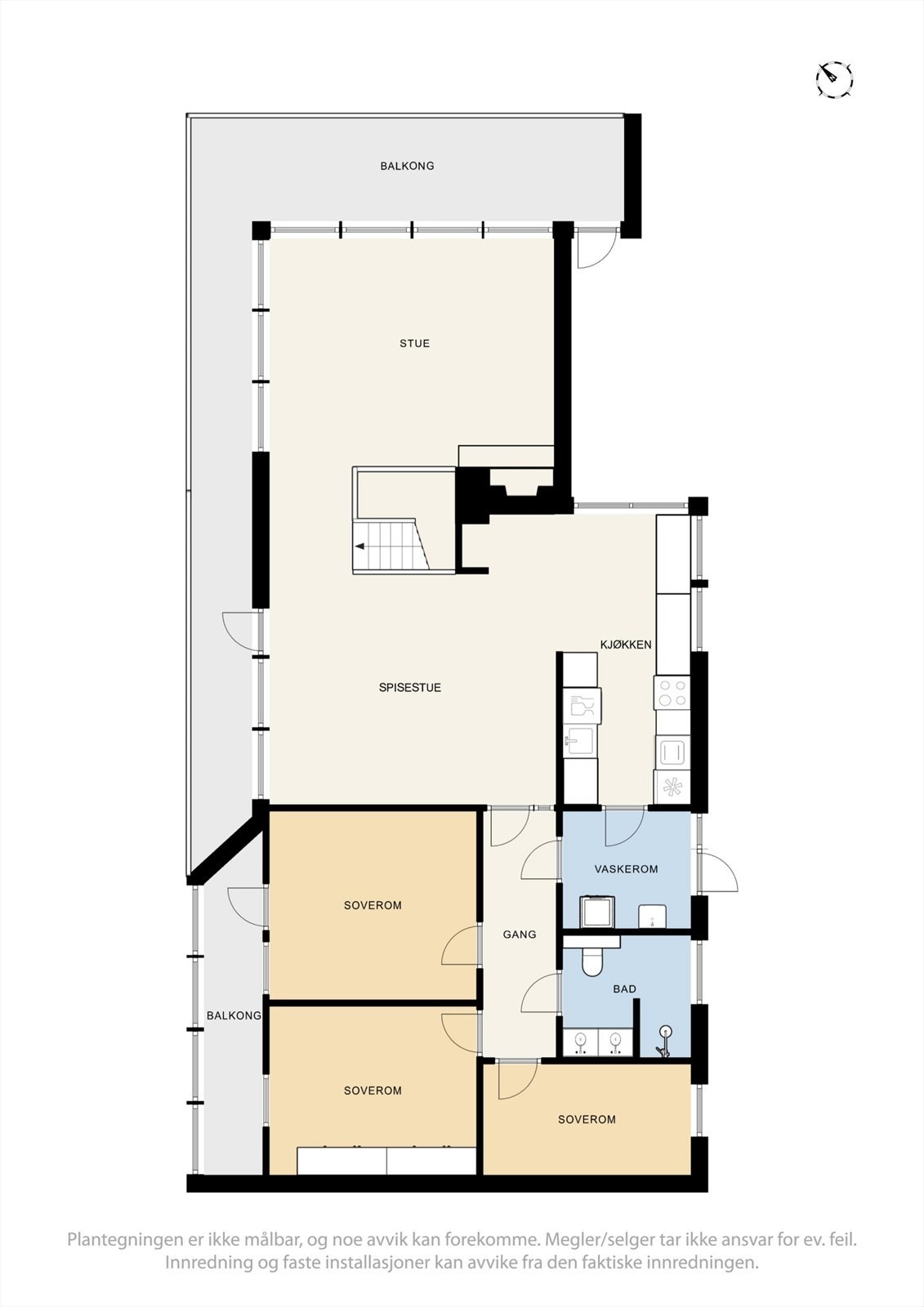 Plantegning, første etasje. Galleribilde