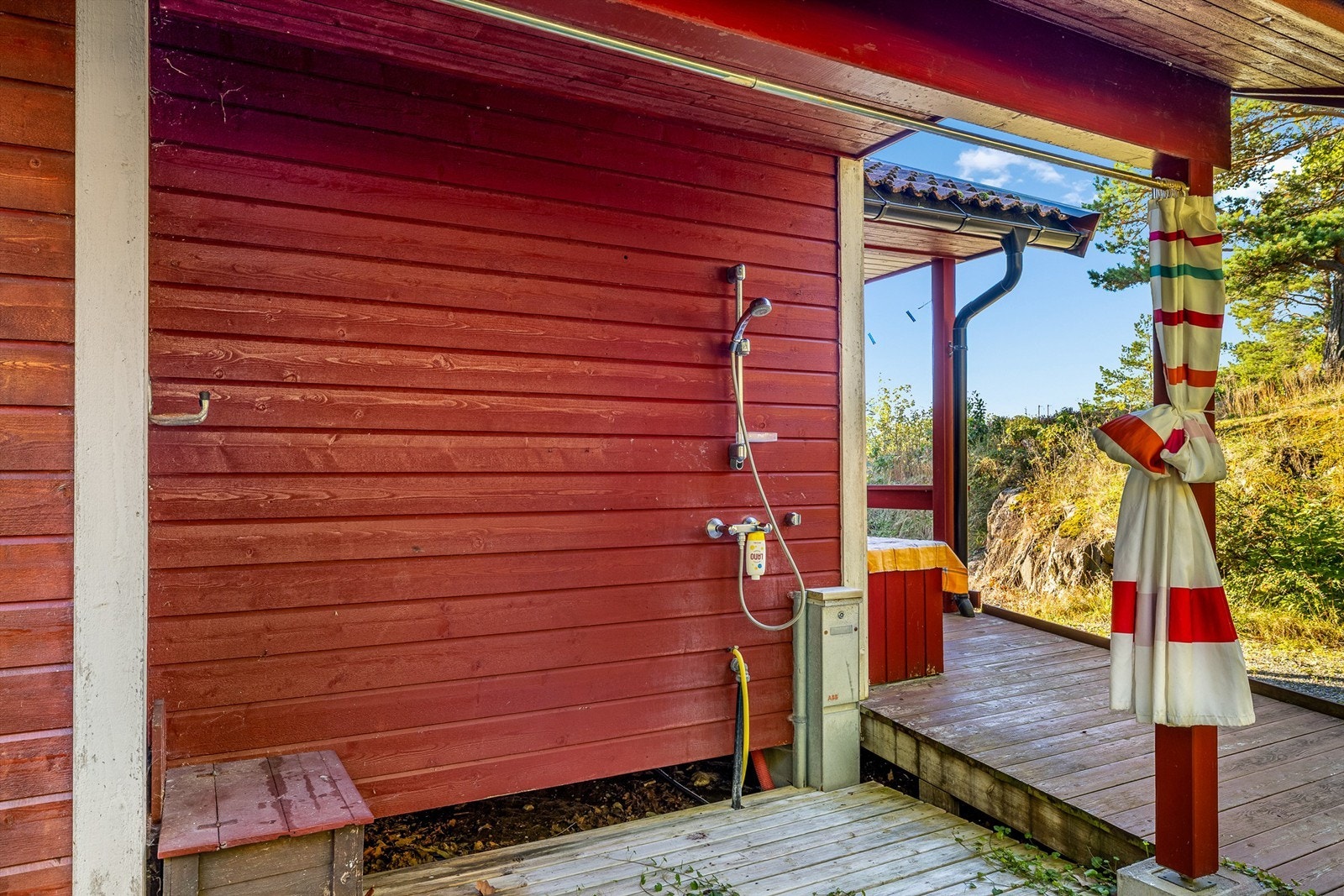 UTEDUSJEN BRUKES HELE sesongen, uansett om været er godt eller dårlig. Dette er en del av hyttefølelsen. Galleribilde