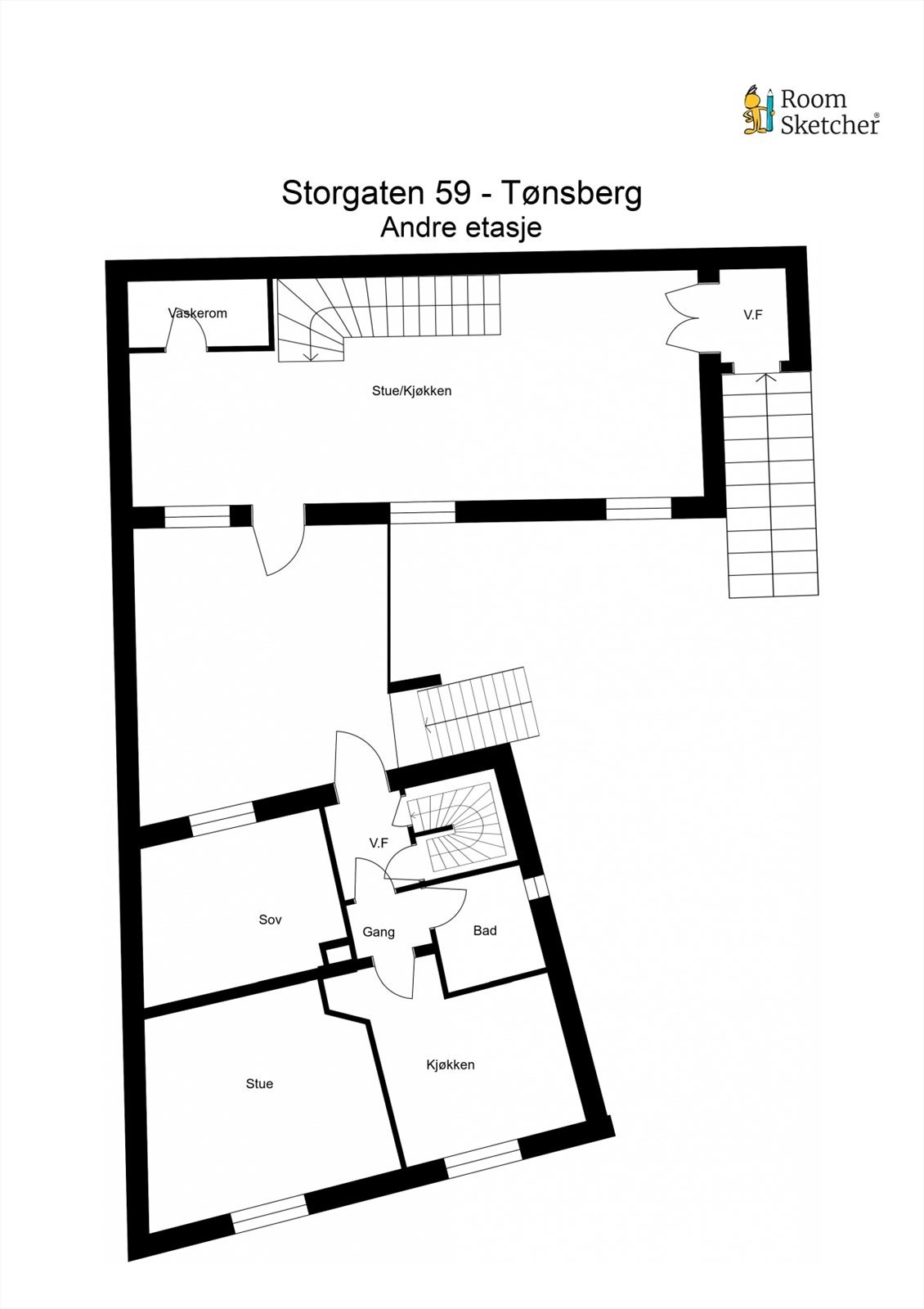Plantegning 2. etasje Galleribilde