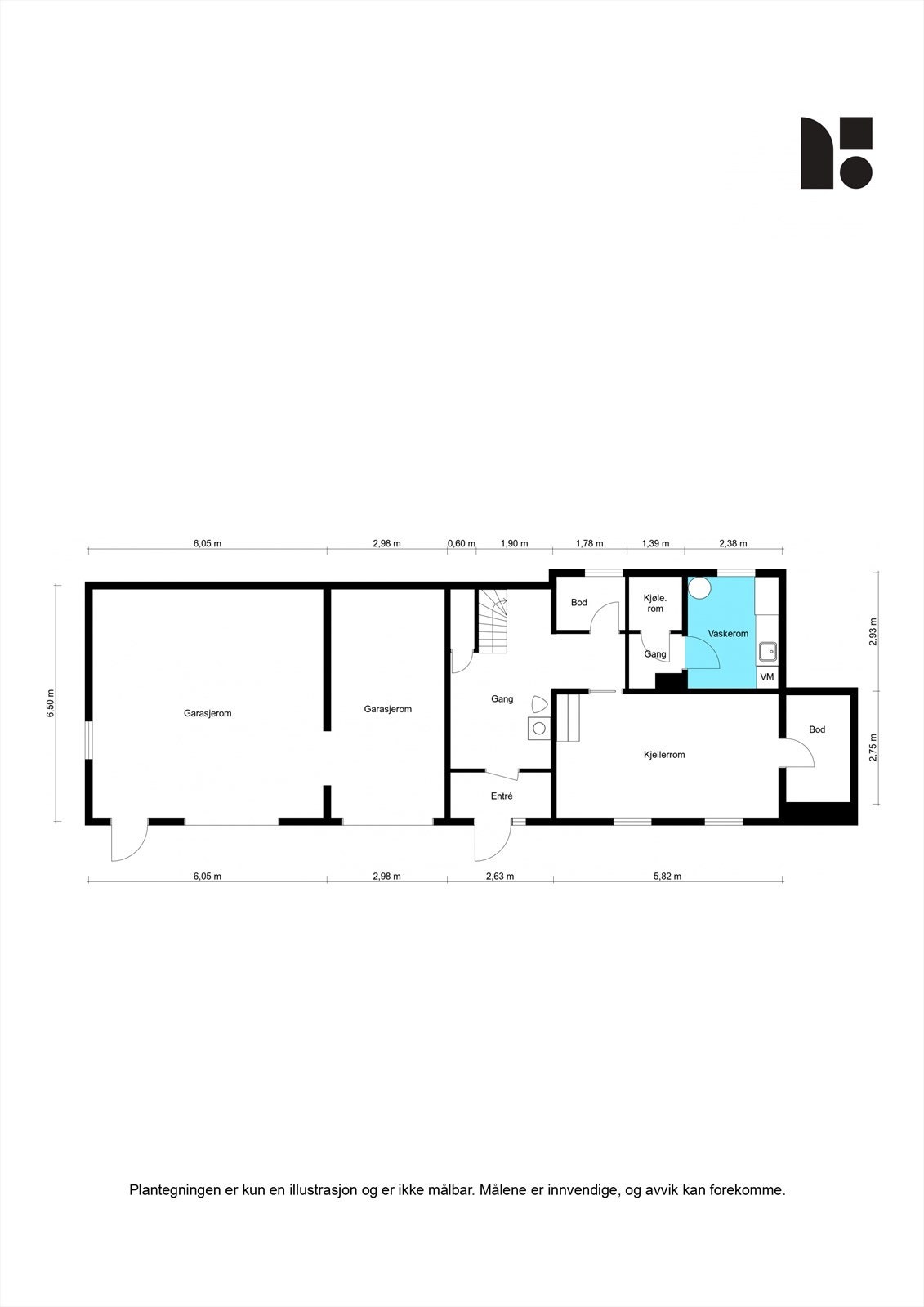 Plantegning underetasje. Galleribilde