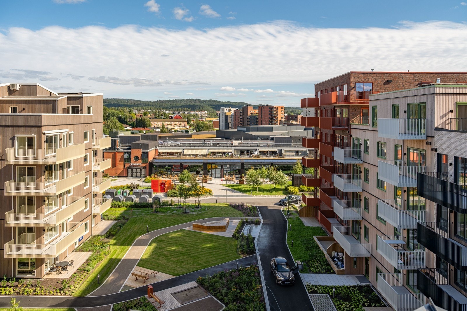 Utsikt fra takterrassen Galleribilde