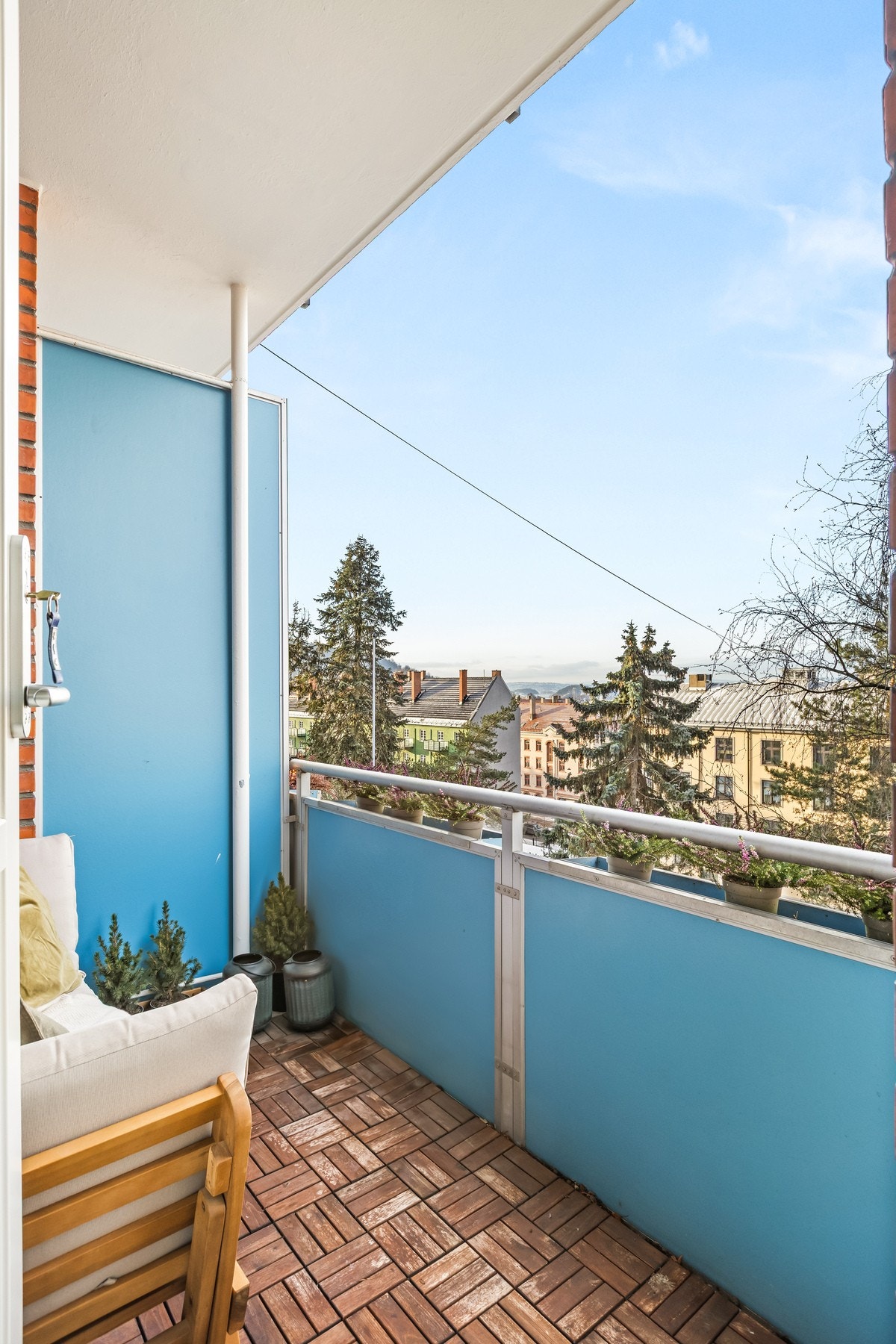 Balkongens areal er på 4 kvm. Galleribilde