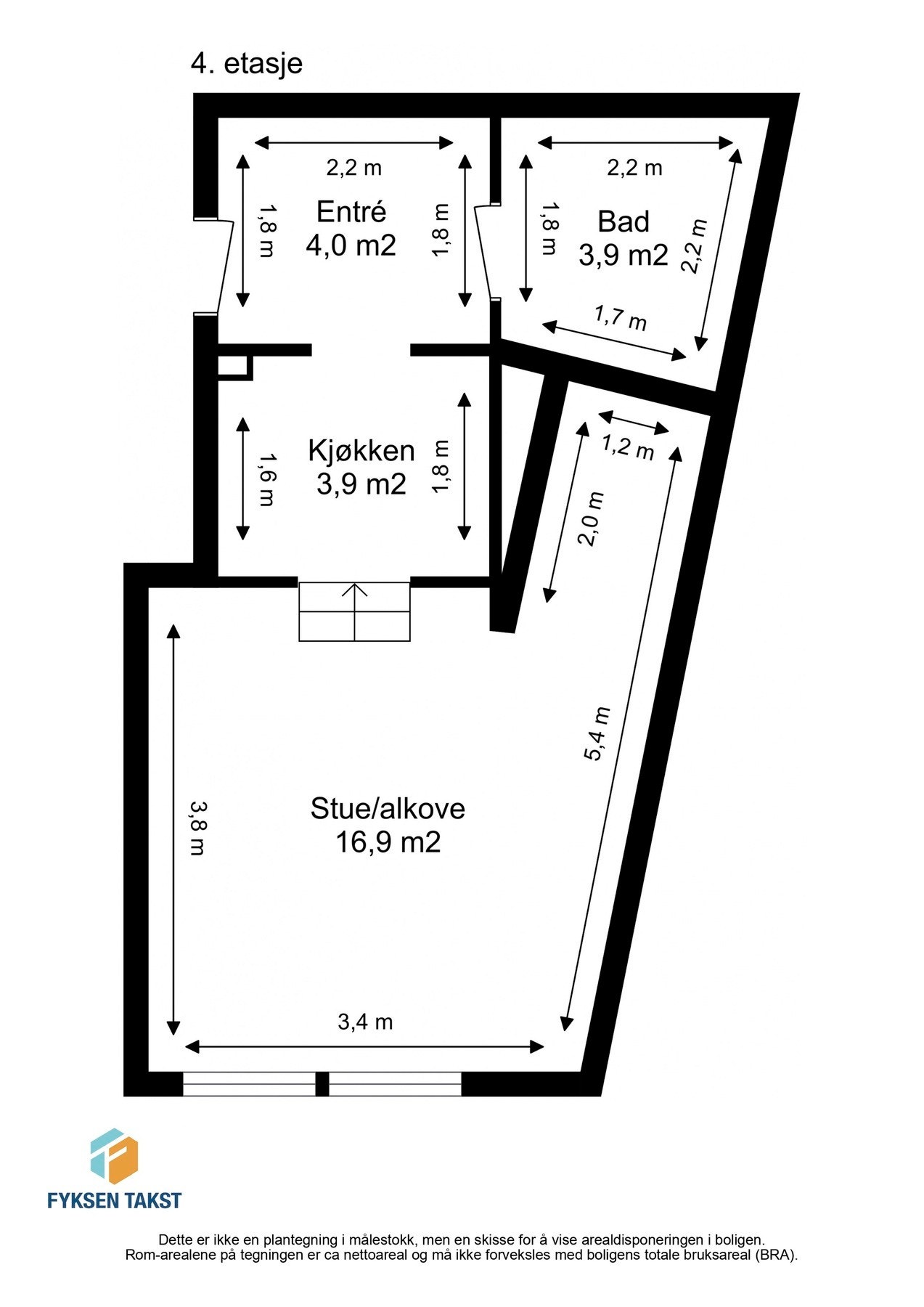Planskisse - oppmålt. Galleribilde