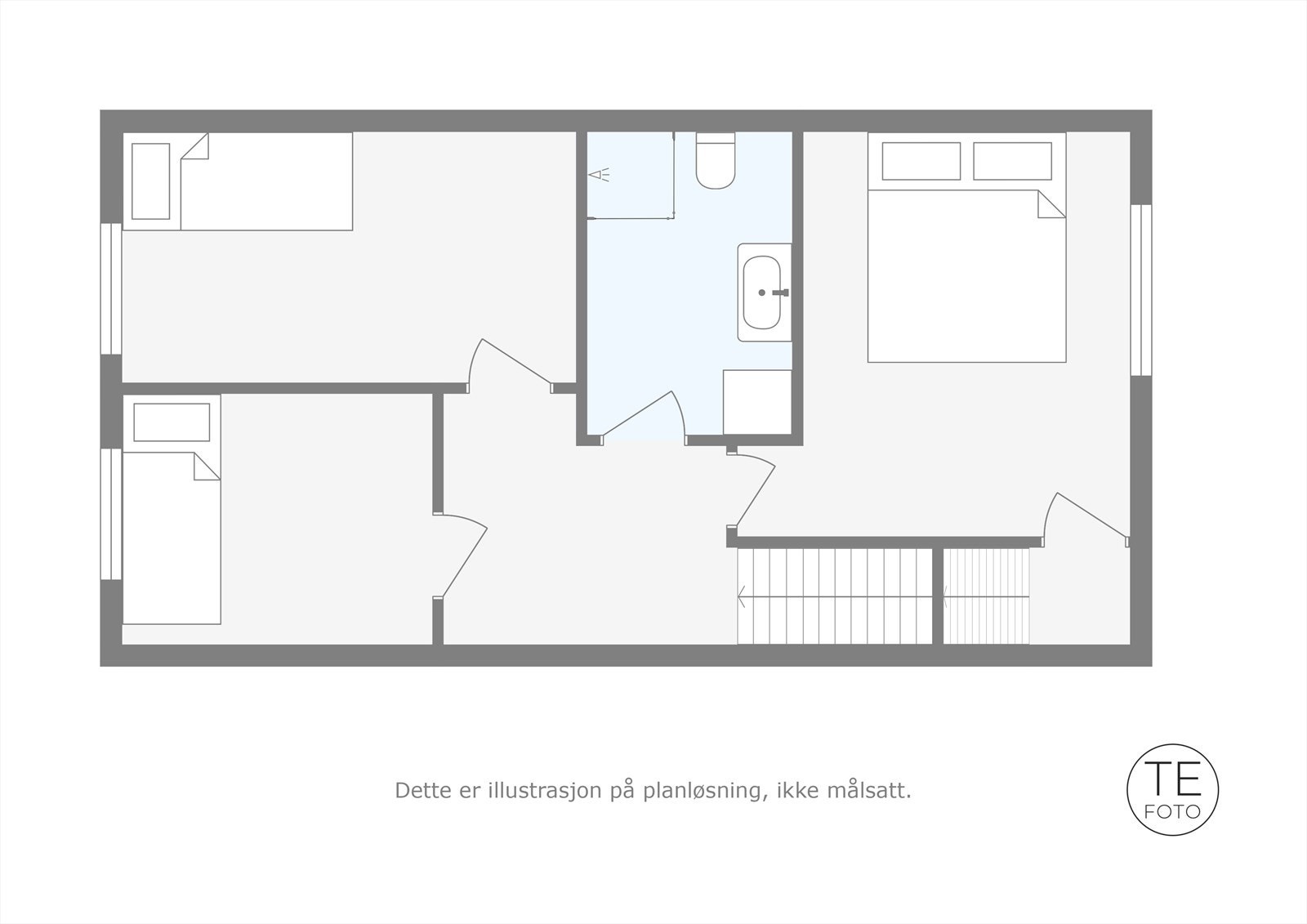 Plantegning andre etasje. Galleribilde