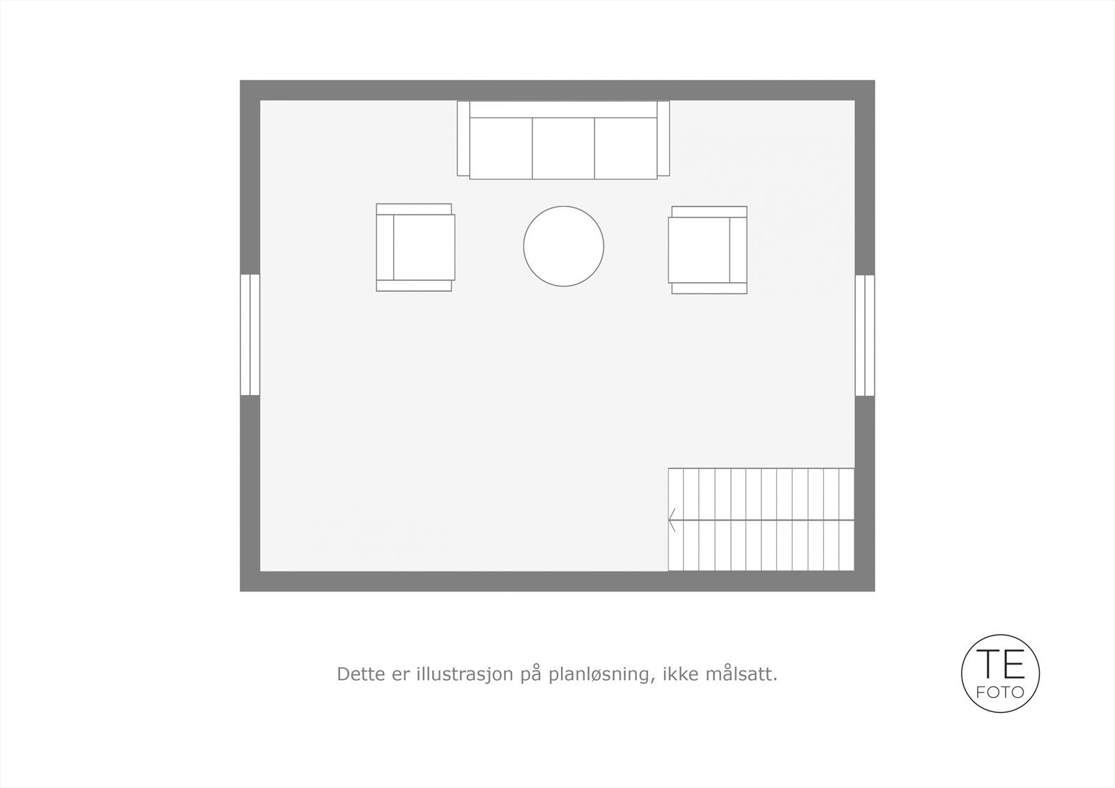 Plantegning loft. Galleribilde