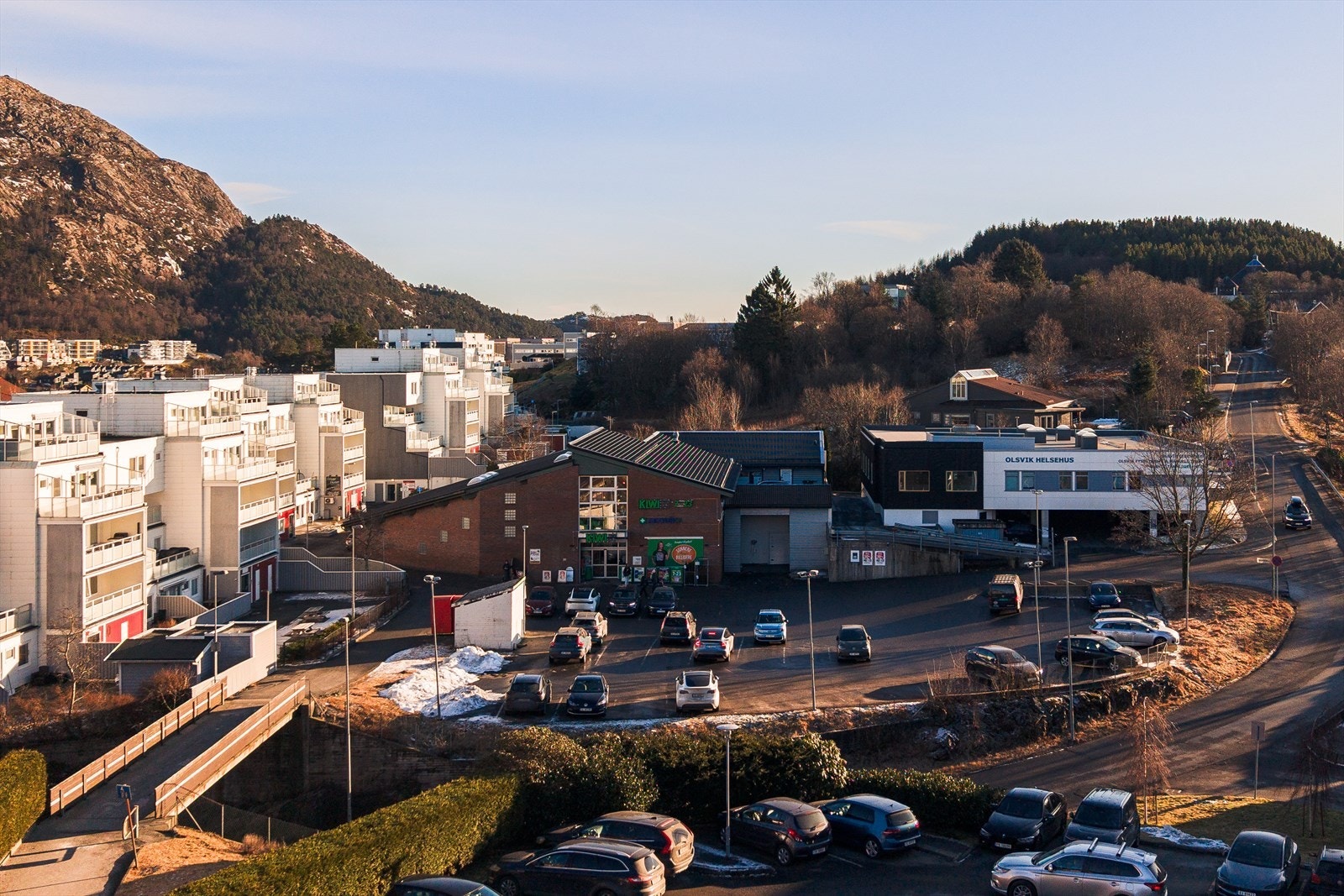 Området er flott opparbeidet med store områder med blant annet bilfrie gangveier Galleribilde