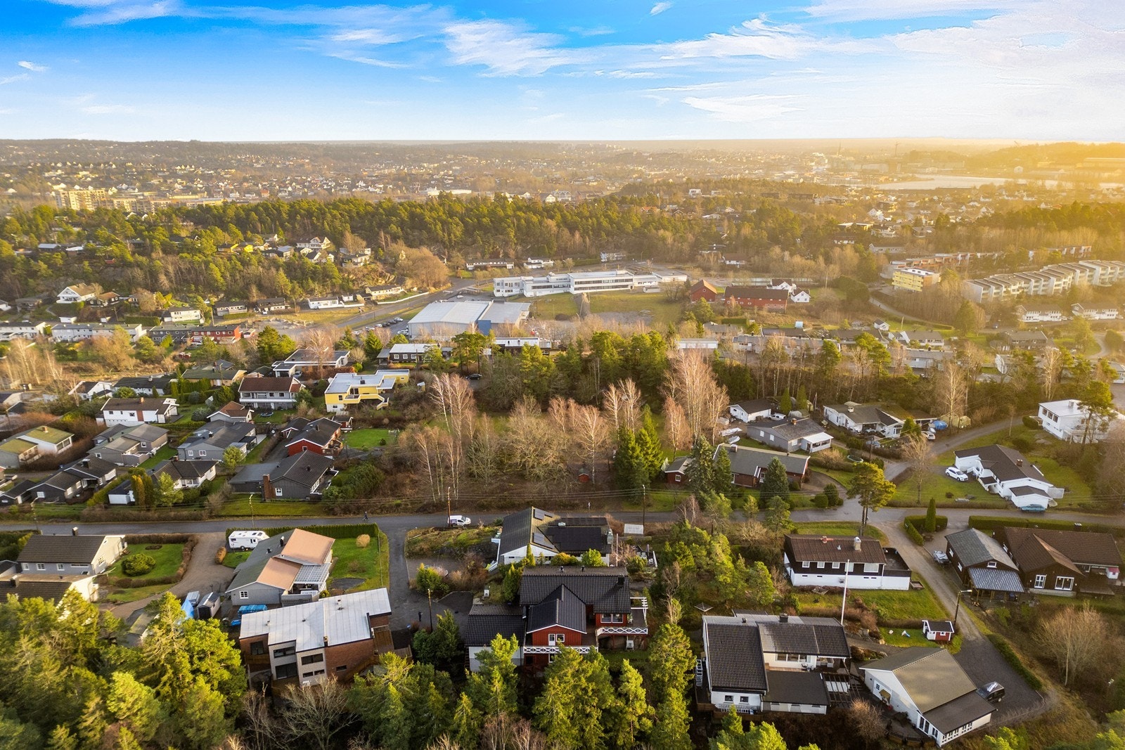 Dronebilde fra Vest Galleribilde