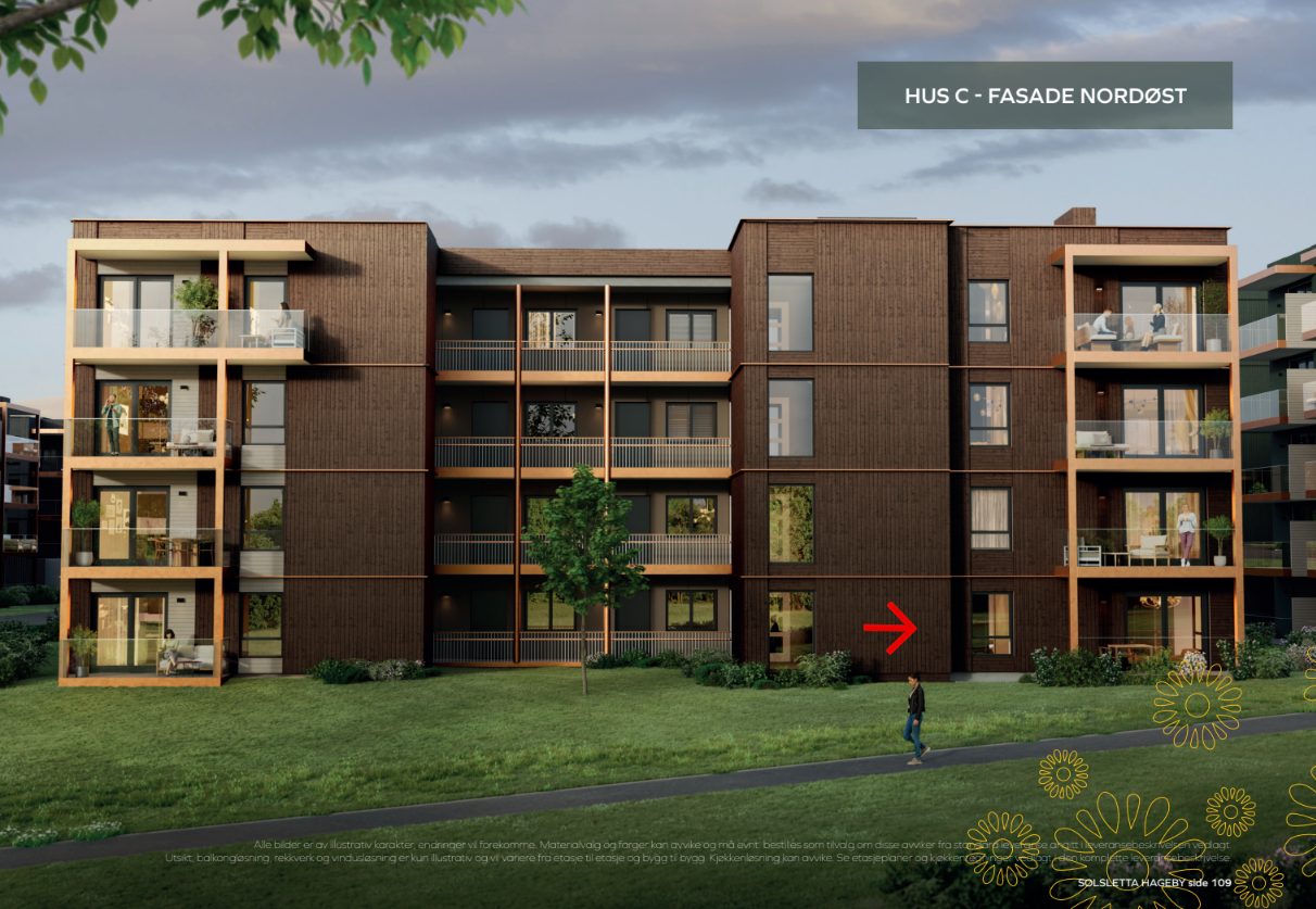 Velkommen til Solsletta Hageby og leilighet C-107! Galleribilde