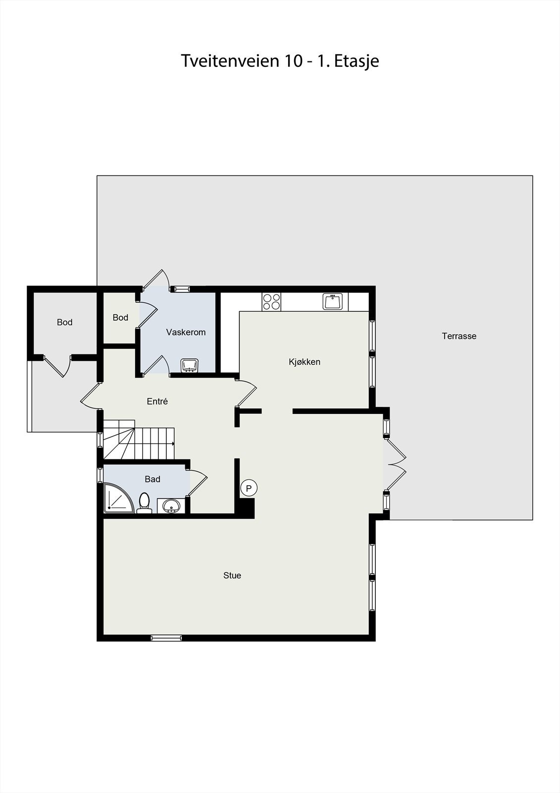 Plantegning 1. Etasje Galleribilde