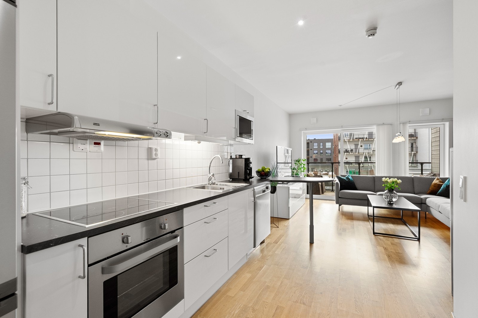 Åpen stue/kjøkkenløsning. Galleribilde