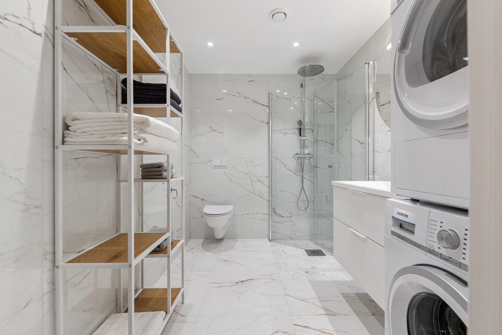 Badet har også opplegg for vaskemaskin. Galleribilde