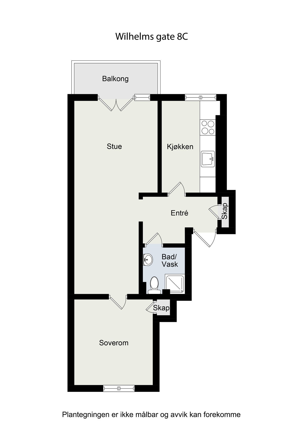 Planskisse - ikke målbar. Avvik kan forekomme. Galleribilde