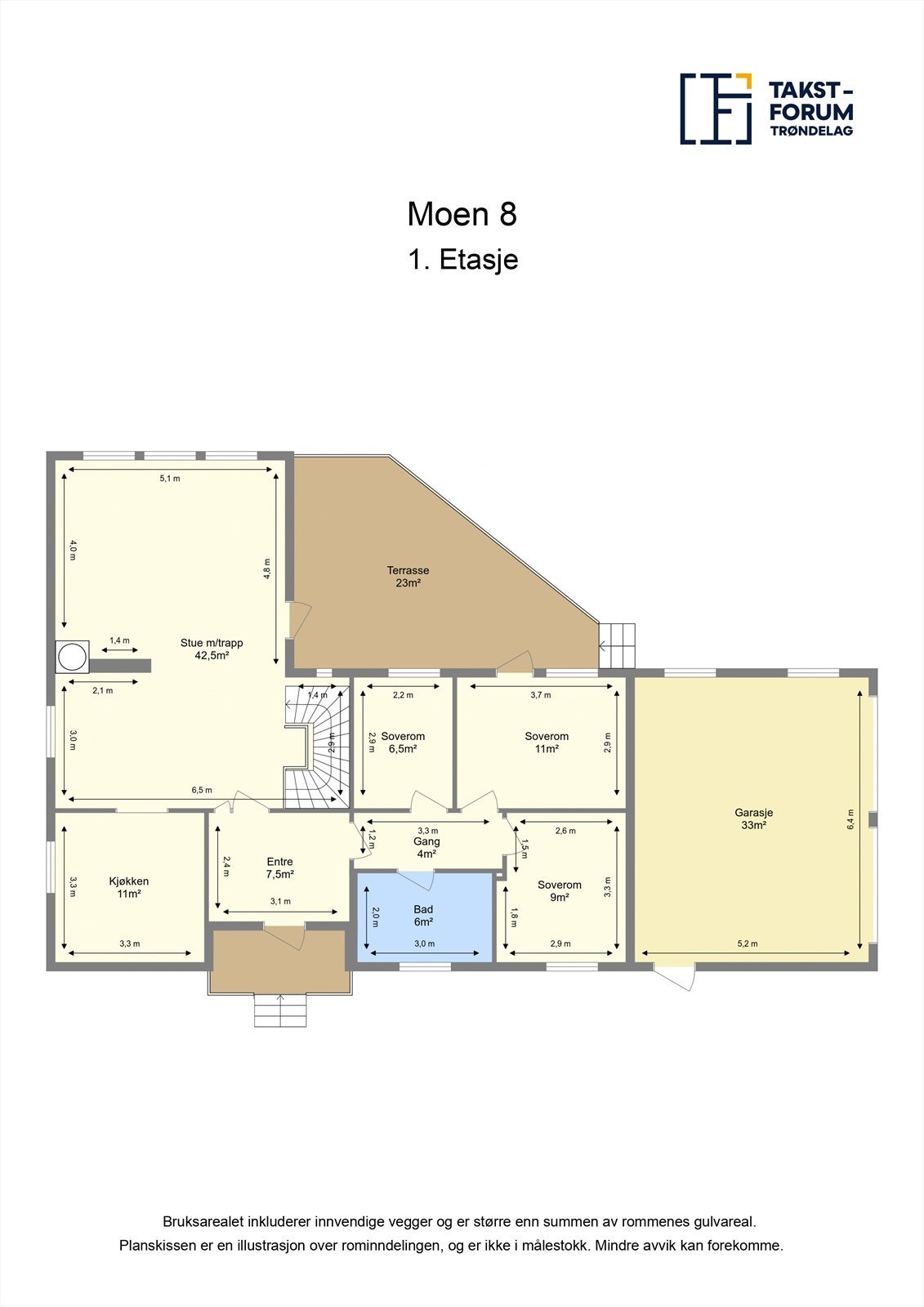 Plan over 1.etg. Svært god planløsning! Galleribilde