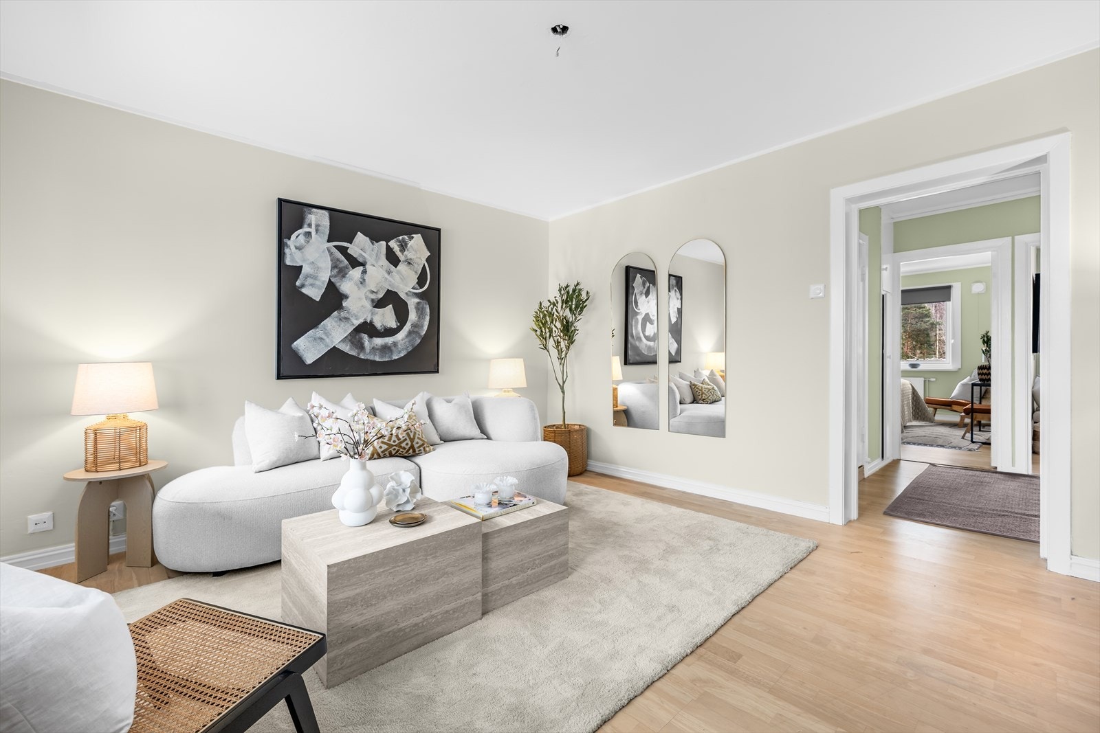 Den gode utformingen gir deg mulighet til å innrede oppholdsrommet etter eget ønske. Galleribilde