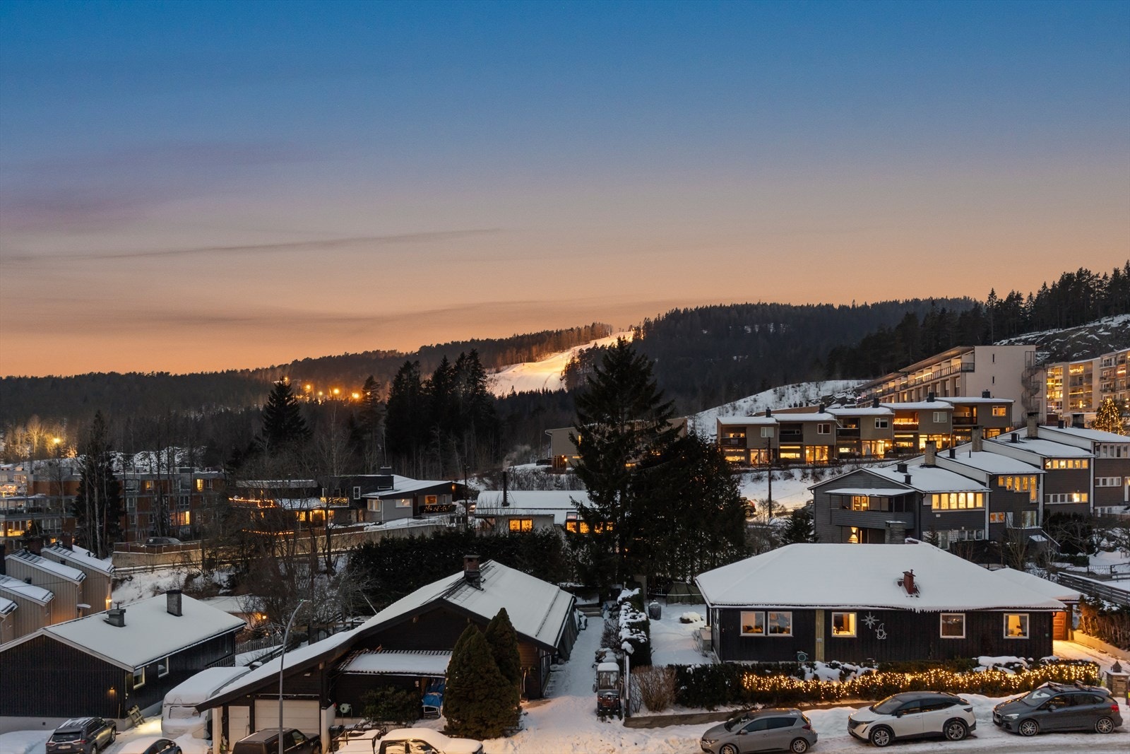 Utsikt fra balkong mot Grefsenkleiva. Galleribilde