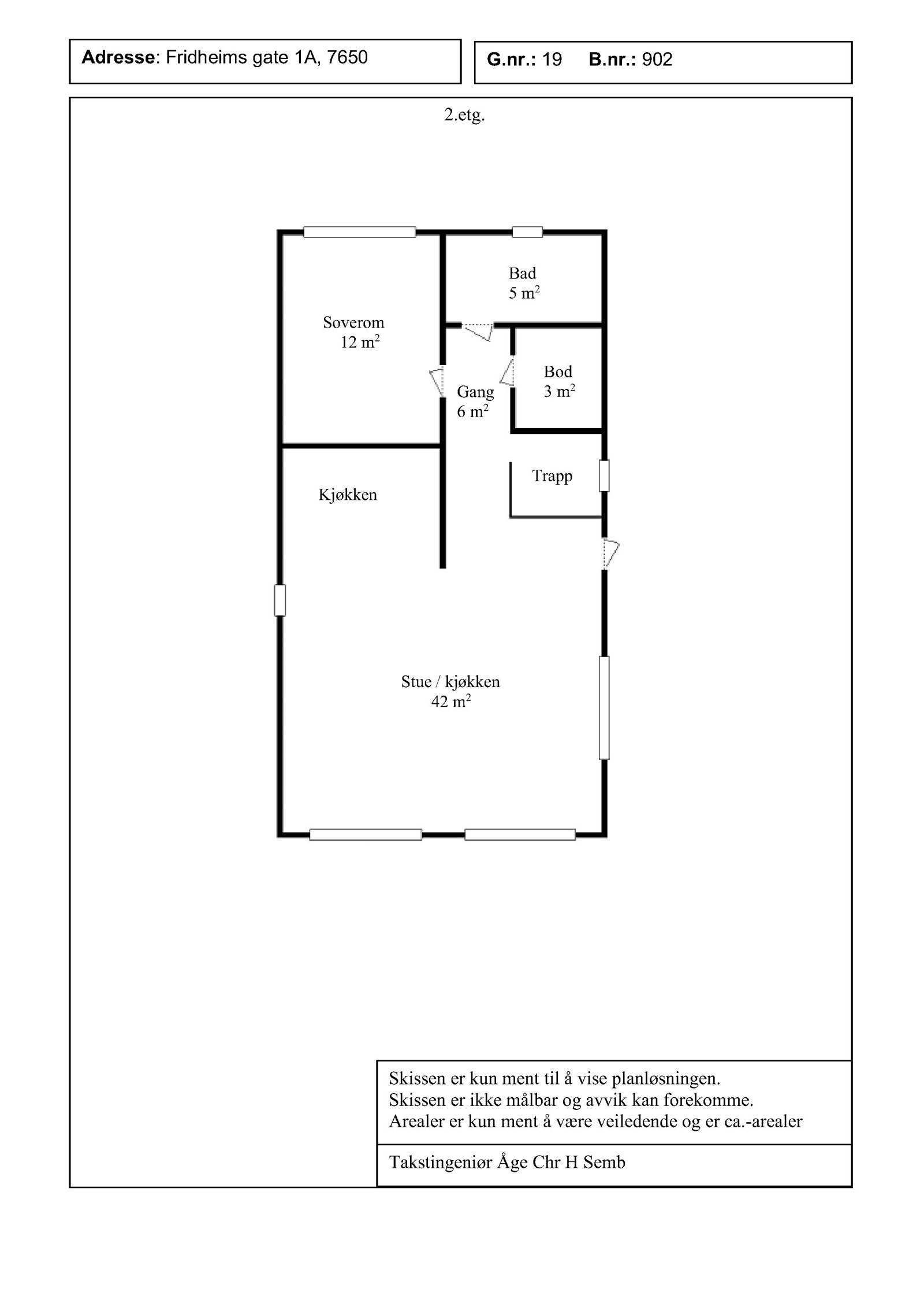 Planskisse 2.etg Galleribilde