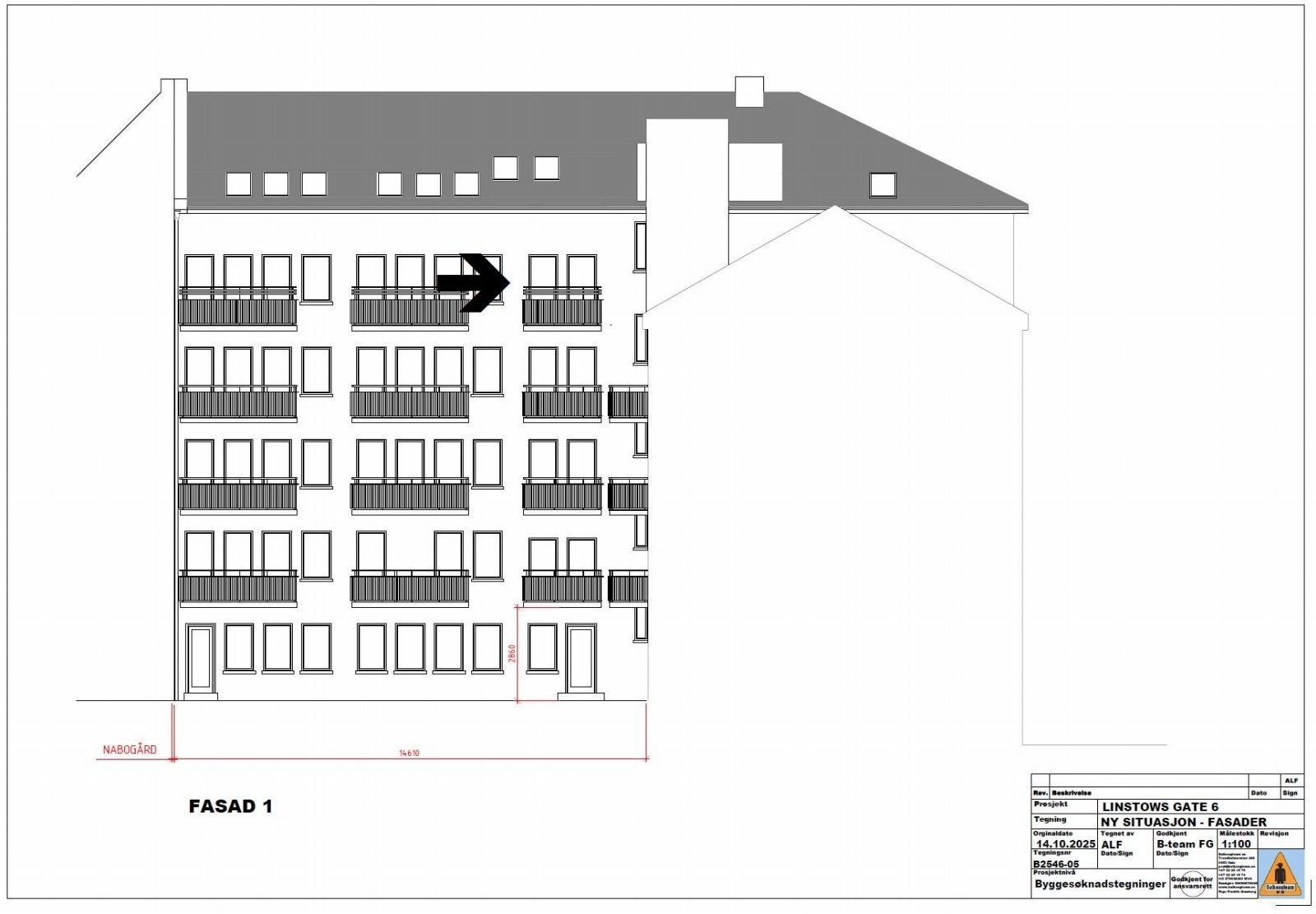 Balkongsøknad fasade Galleribilde