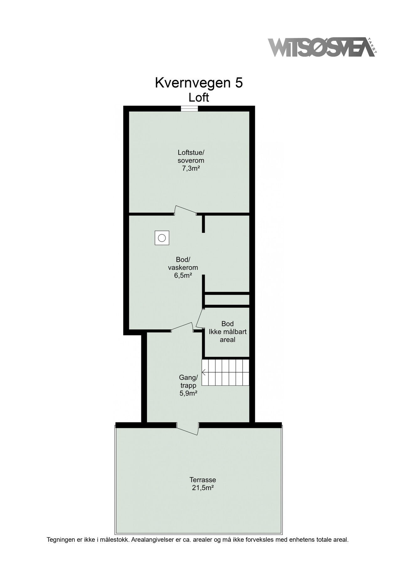 Planskisse loftsetasje Galleribilde