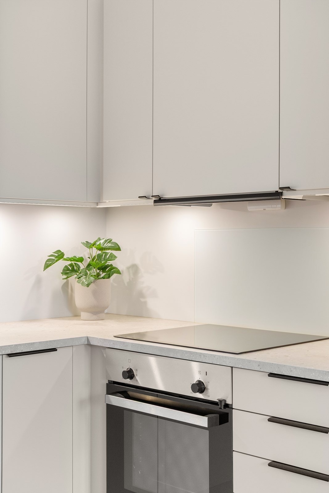 Kjøkkenet leveres med integrert stekeovn, platetopp, oppvaskmaskin samt kjøl og fryseskap. Galleribilde