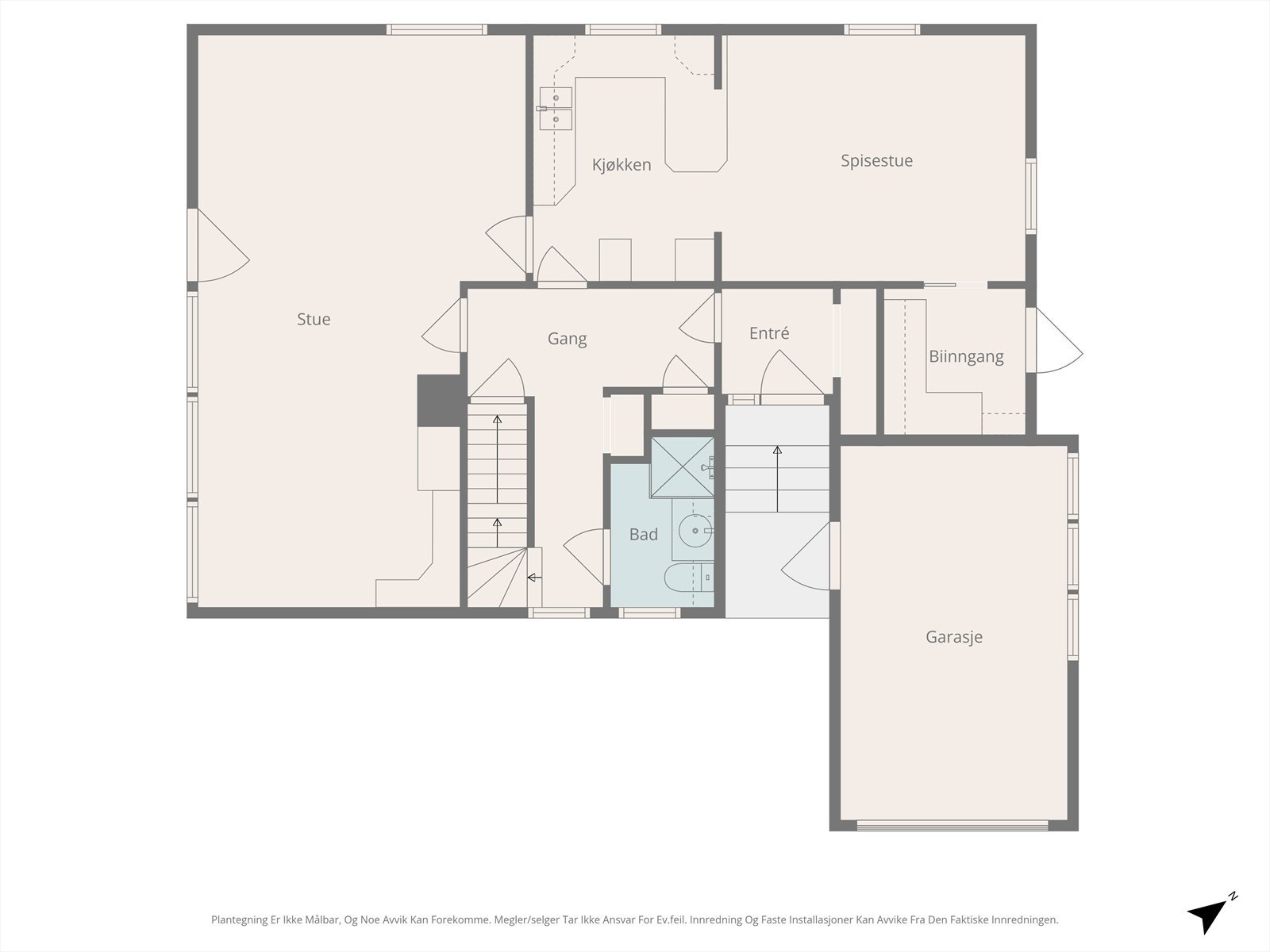 Planskisse 1. etasje Galleribilde