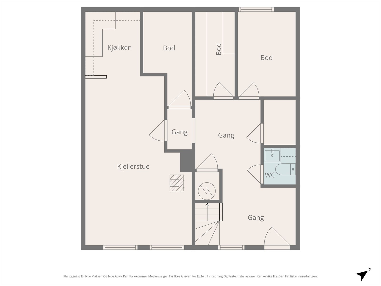 Planskisse kjelleretasje Galleribilde