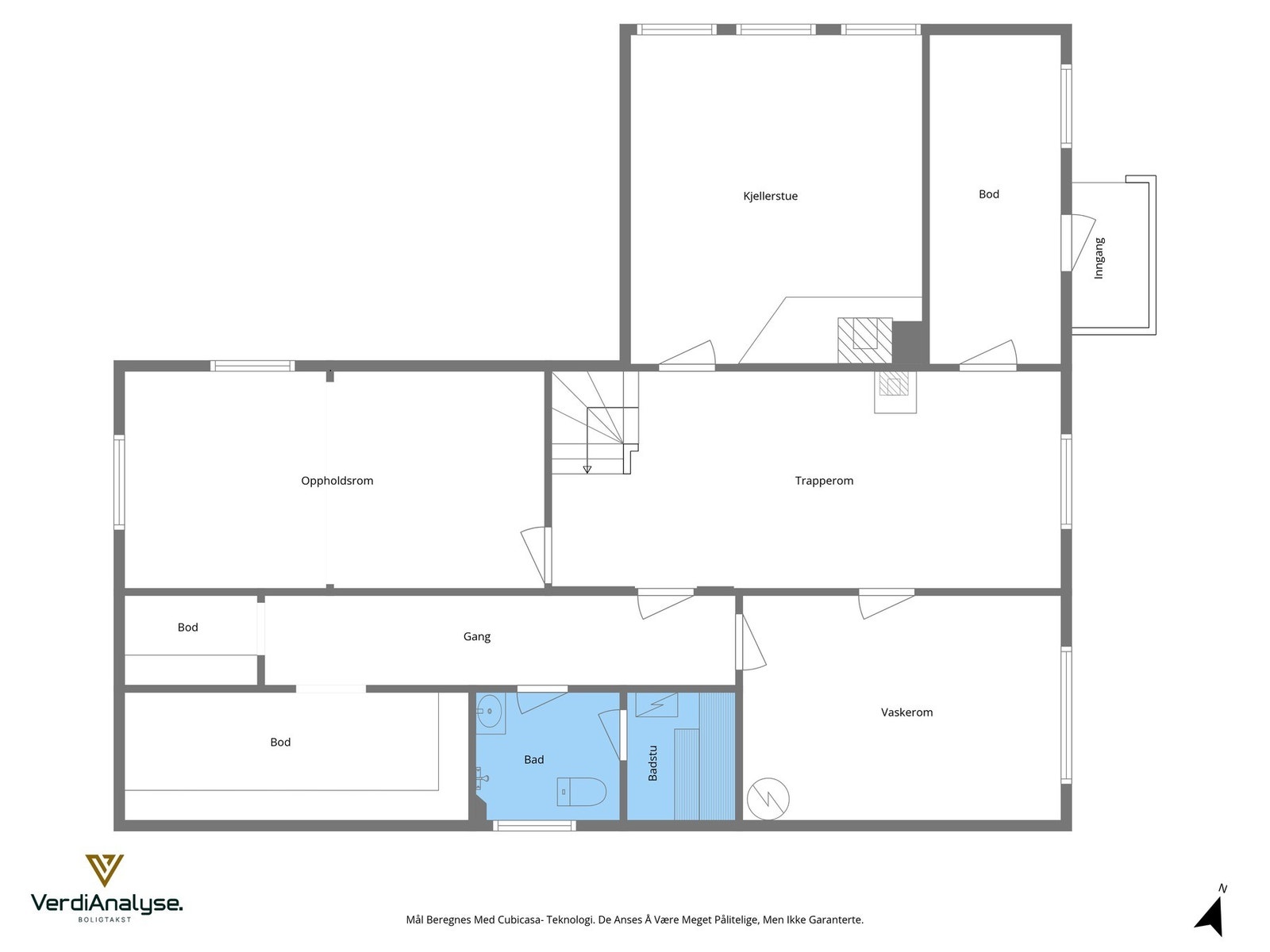 Planskisse kjeller Galleribilde